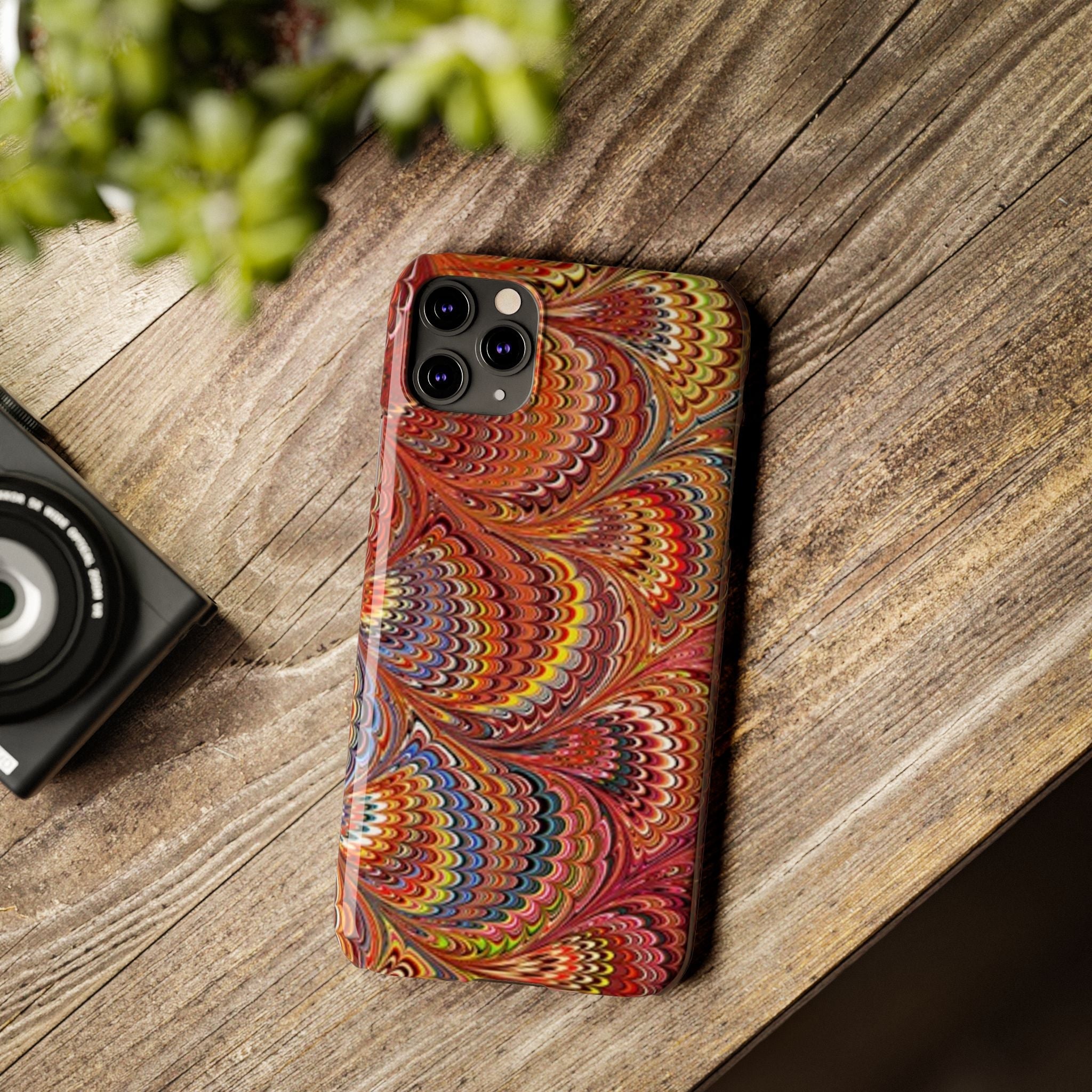 Italian Marbled Design, Red and Blue Pallet