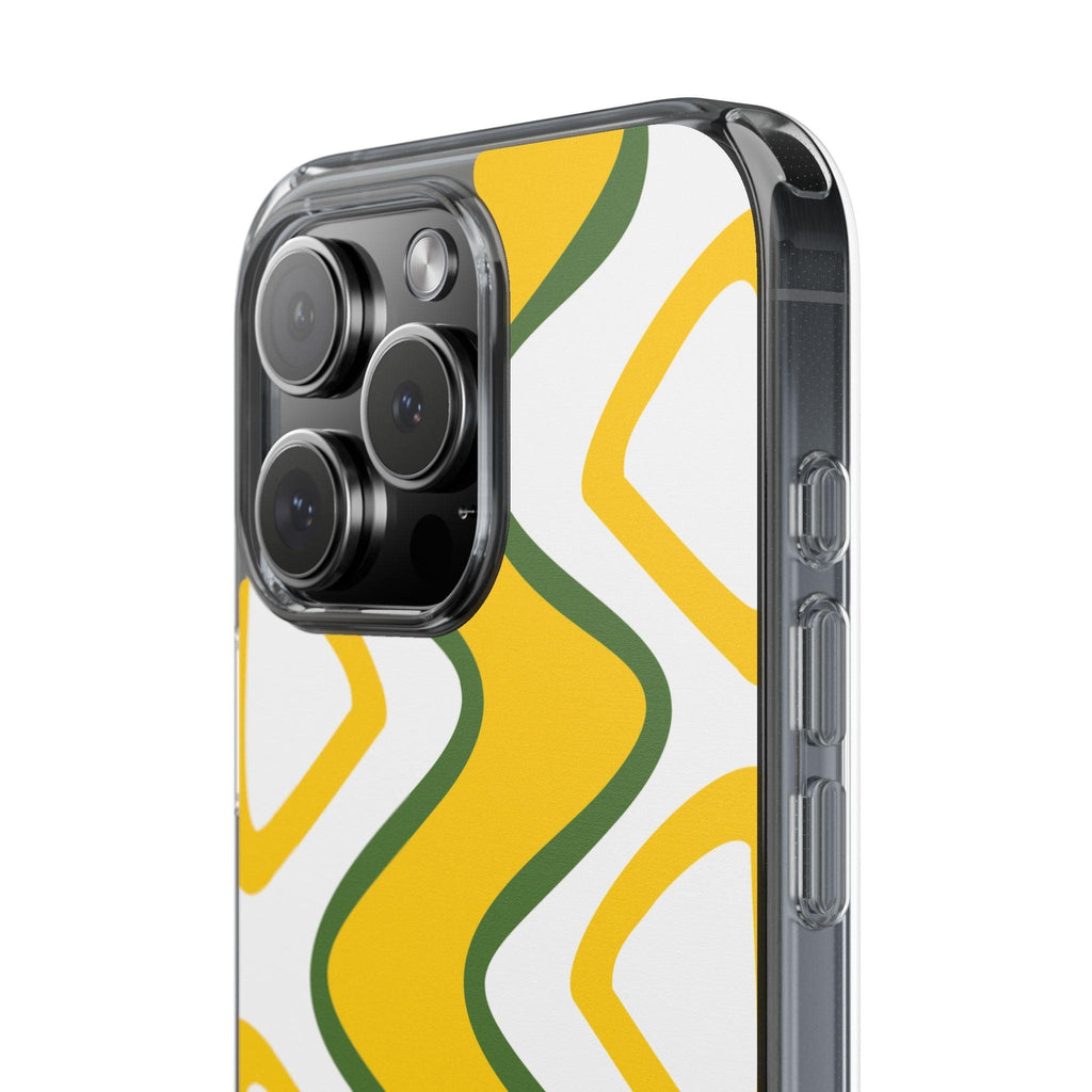 Bright Yellow Abstract With Shape Clear Cases