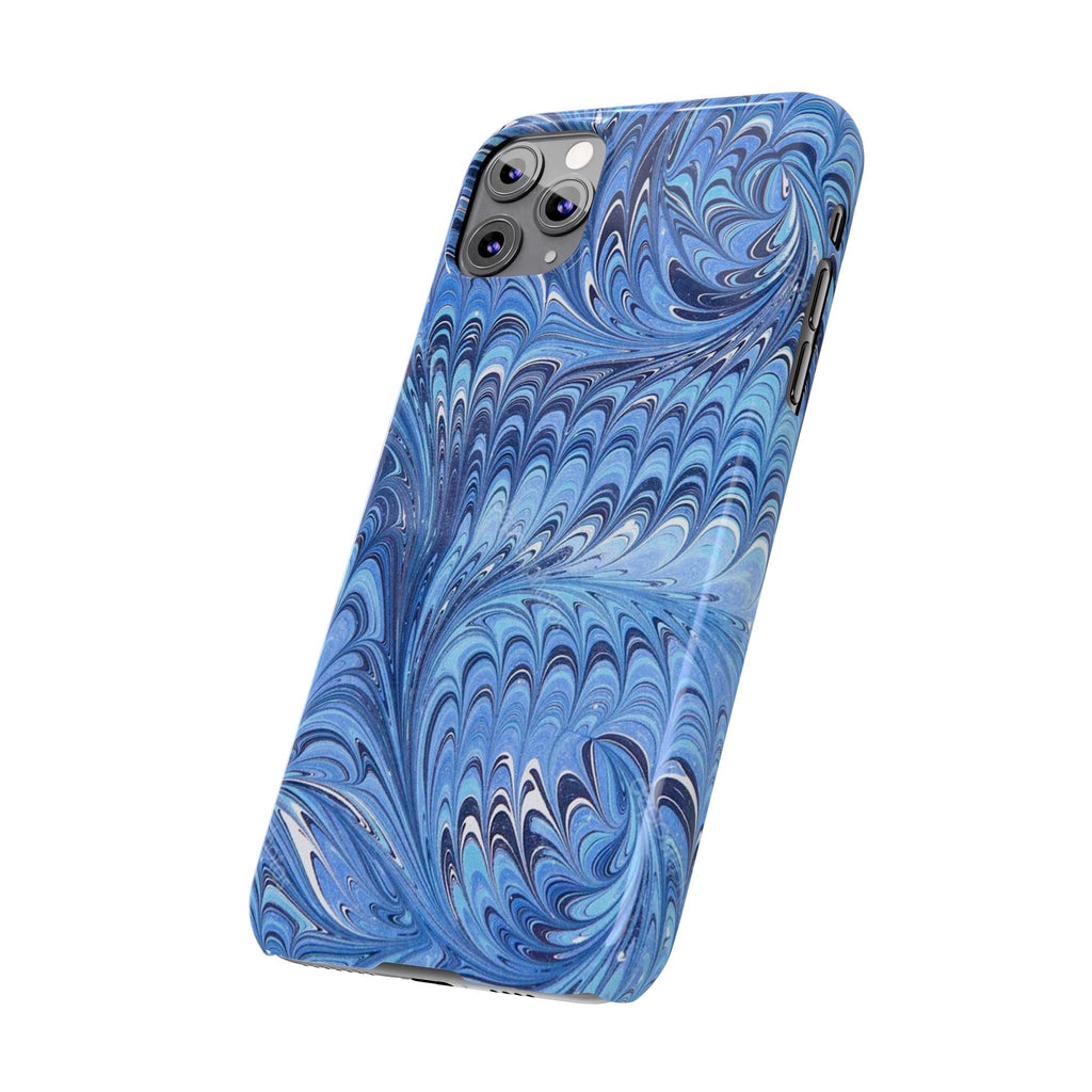 Deep Blue Italian Marbled Design Pallet Phone Case