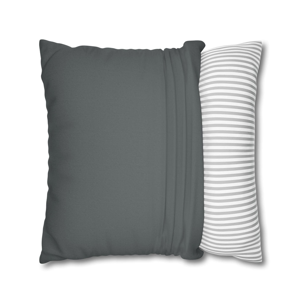Scenic Lake Reflection Square Pillow — Mountain Sunrise Decorative Pillowcase