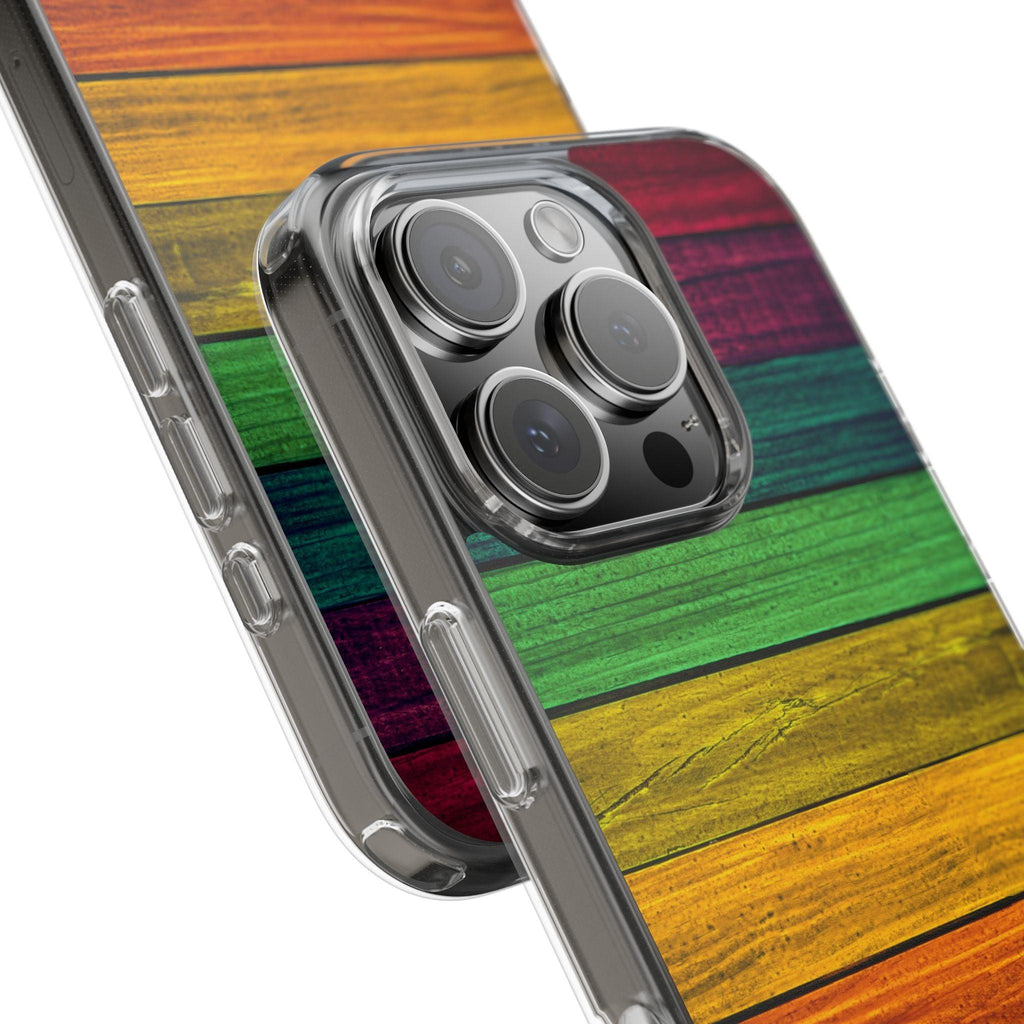 Rainbow On Woods Clear Cases