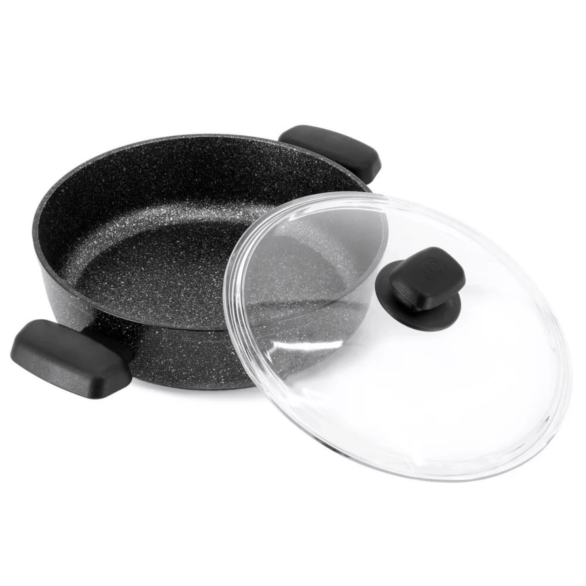 Korkmaz Ornella Aluminum 3.5L Non-Stick Low Casserole Dish with Lid