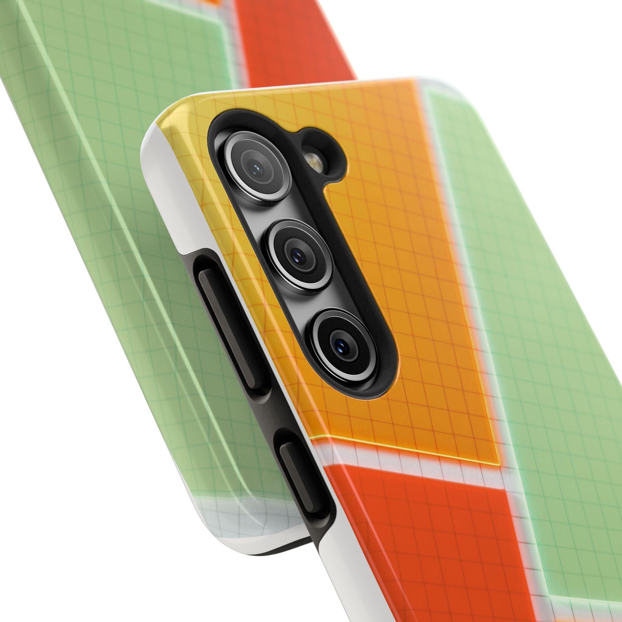 Four Colors Blocks With Shades Tough Phone Cases