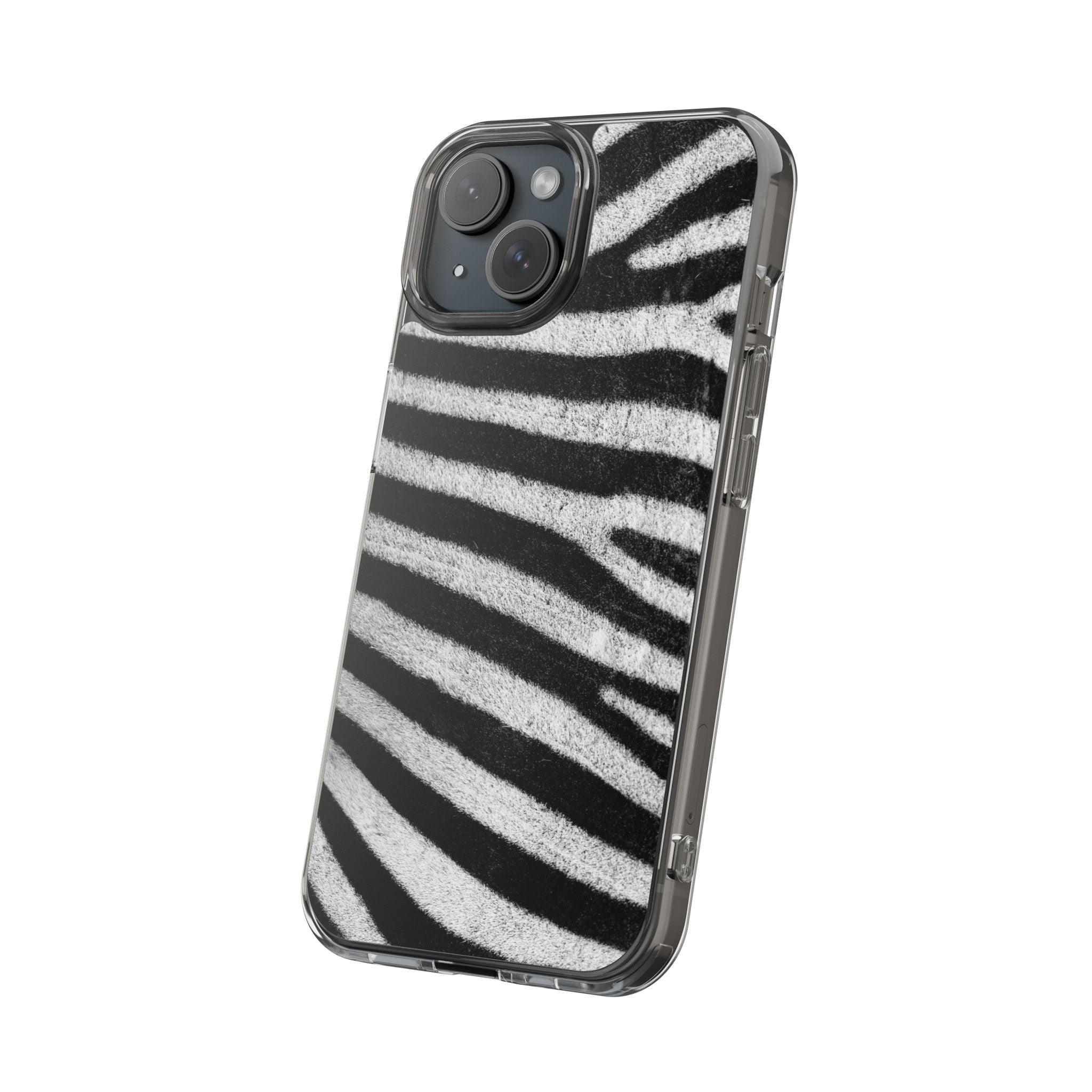 Clear Cases Black and White Zebra Stripes