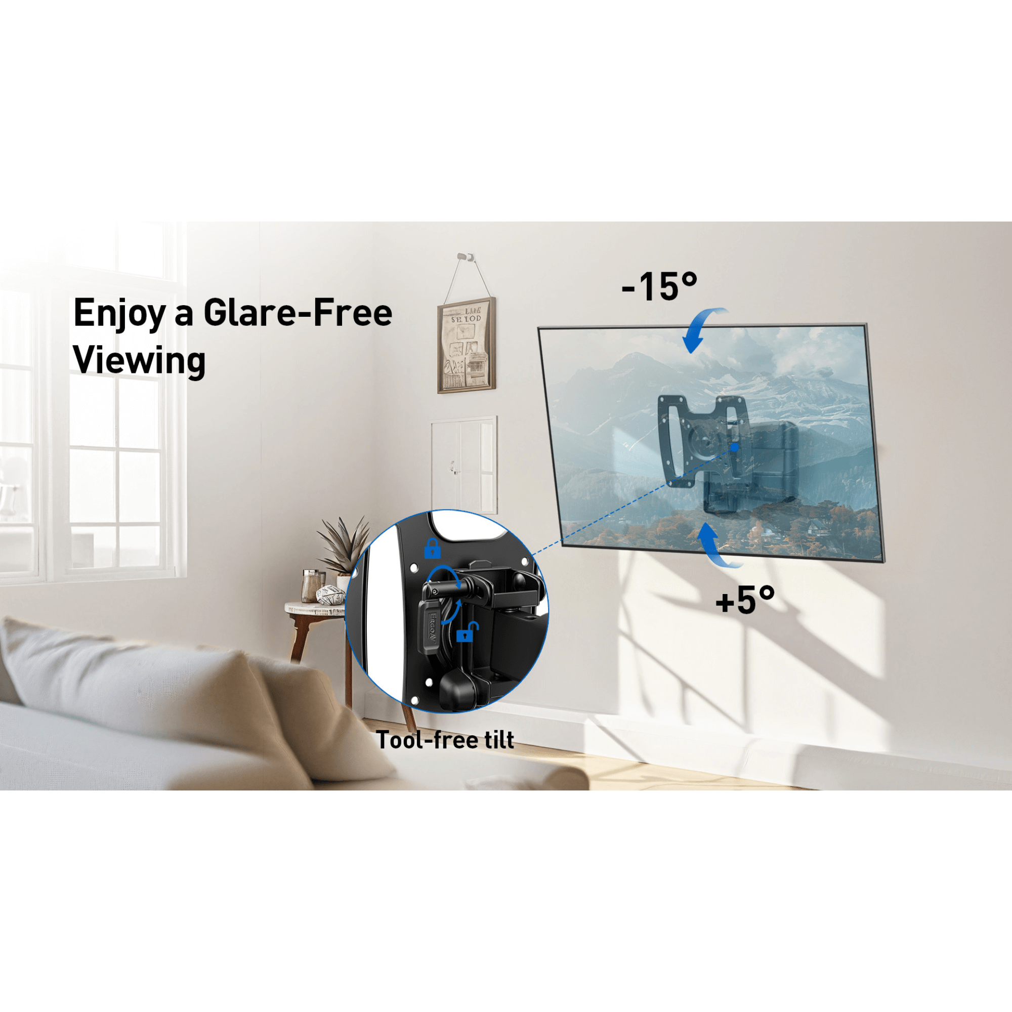 ErgoAV Small Motion TV Mount for 19" to 43" TVs