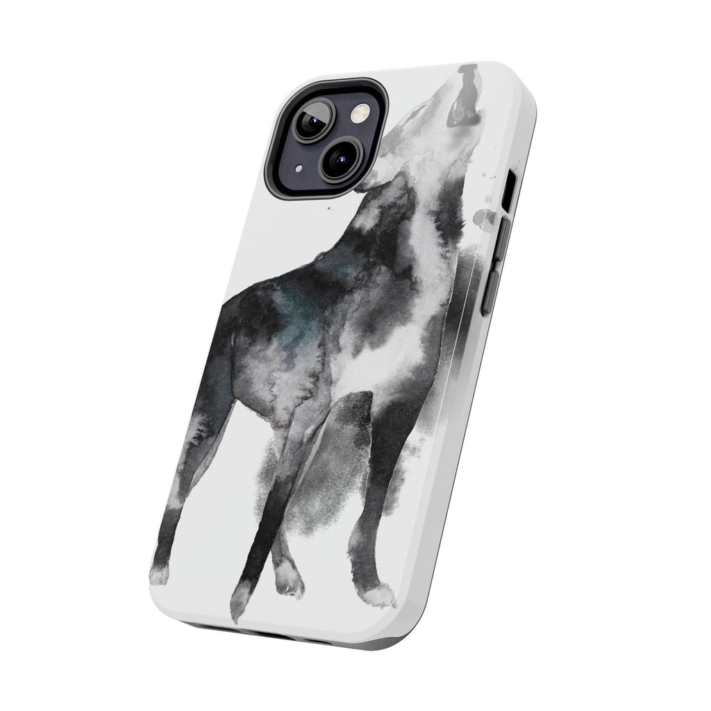Black and White Dog Printed Tough Phone Cases