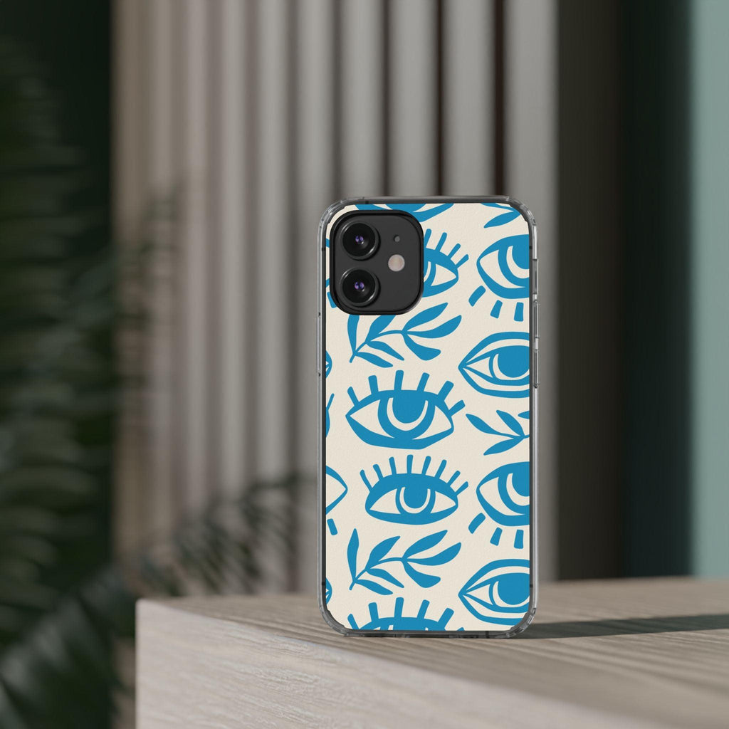 Eyes And Leaves  Pattern Clear Cases