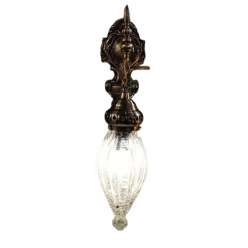 Hollow Wrought Iron Wall Lamp For Bedroom Western Restaurant