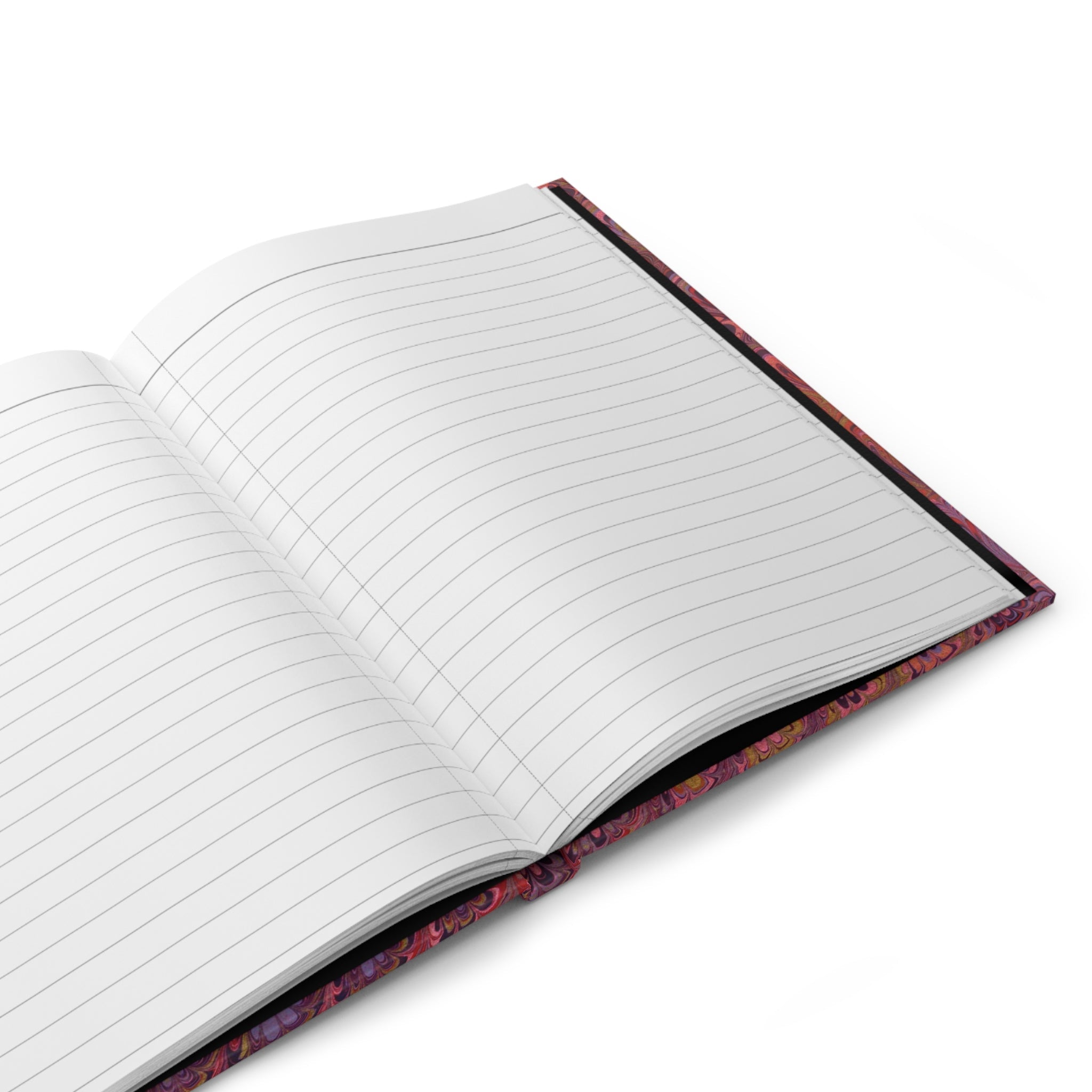 RED Vintage Italian Marble Hardcover Journal Matte, Hand-Painted Design, Artistic Notebook, Writing Diary, Lined - Unique Gift