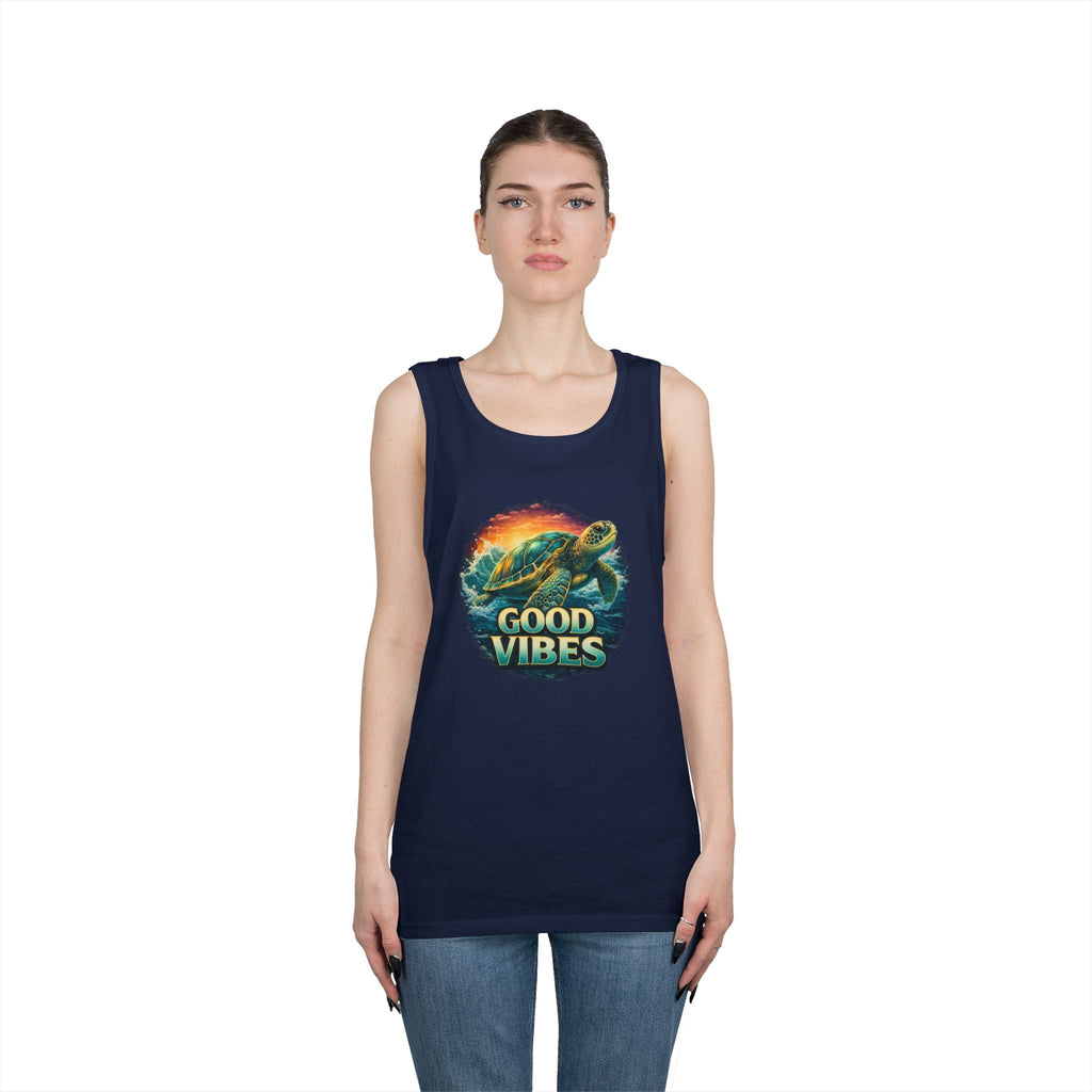 Good Vibes Turtle Tank — Surf-Inspired Beach Vacation Tank Top