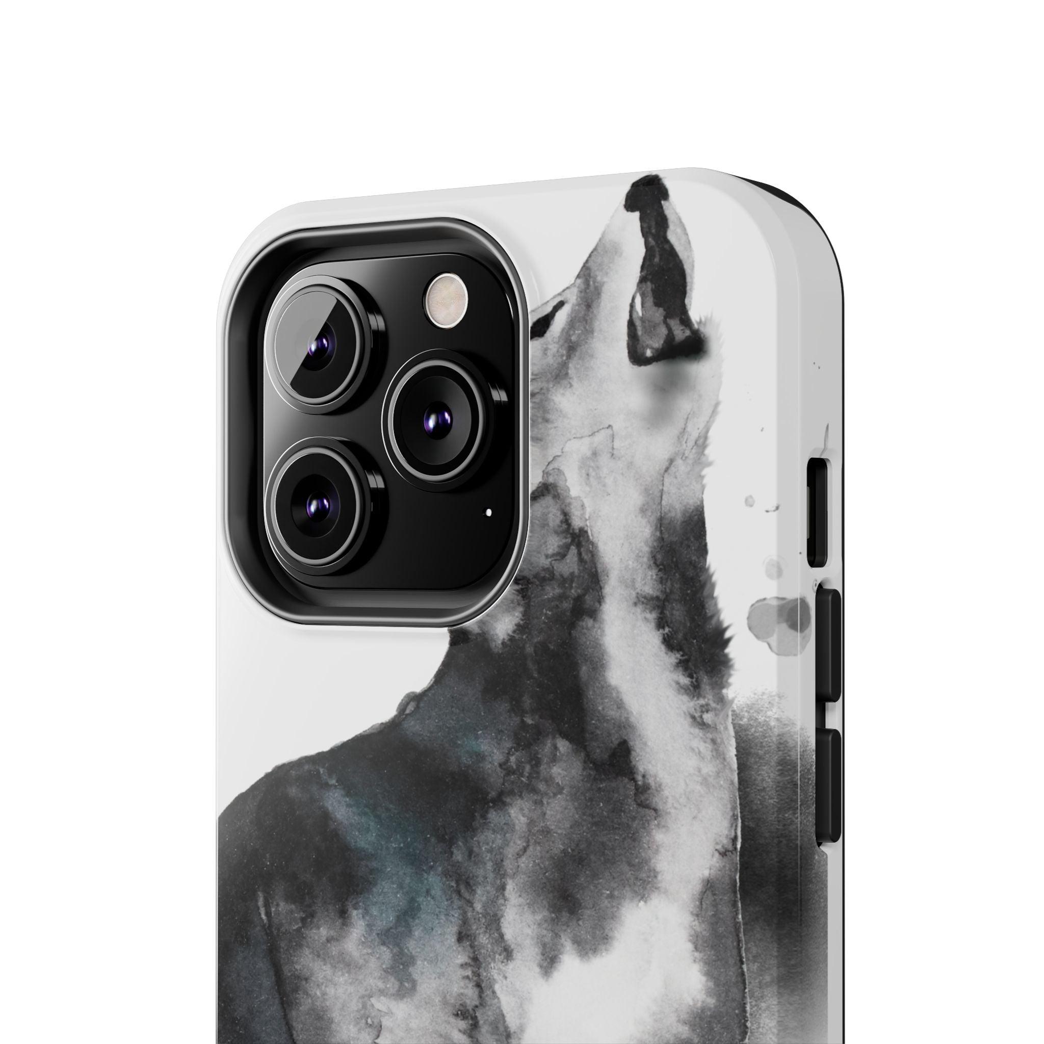 Black and White Dog Printed Tough Phone Cases