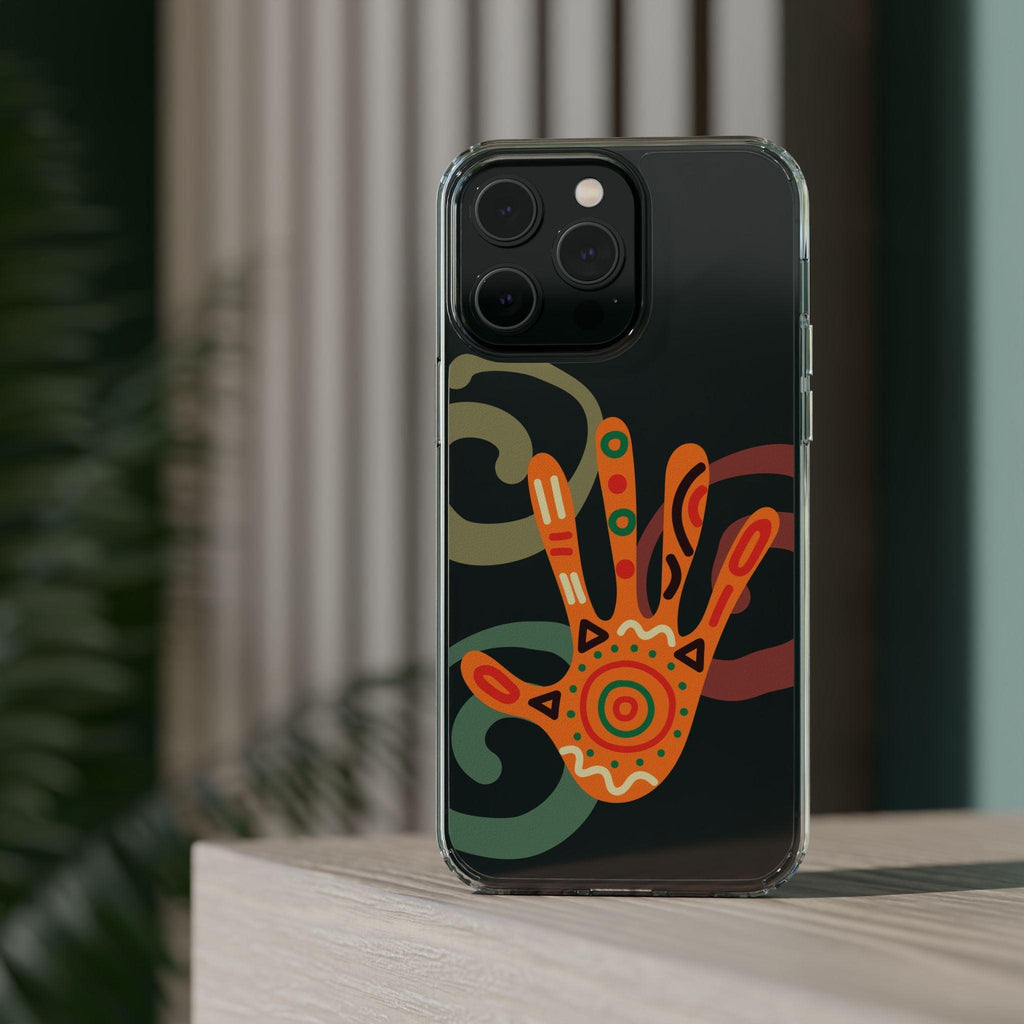 Clear Cases Colorful Hand Print design
