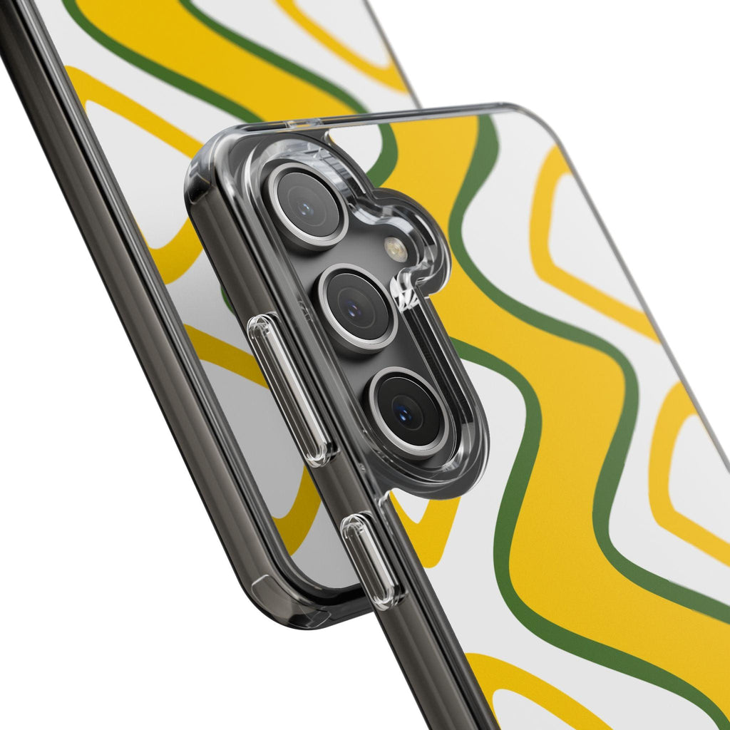 Bright Yellow Abstract With Shape Clear Cases