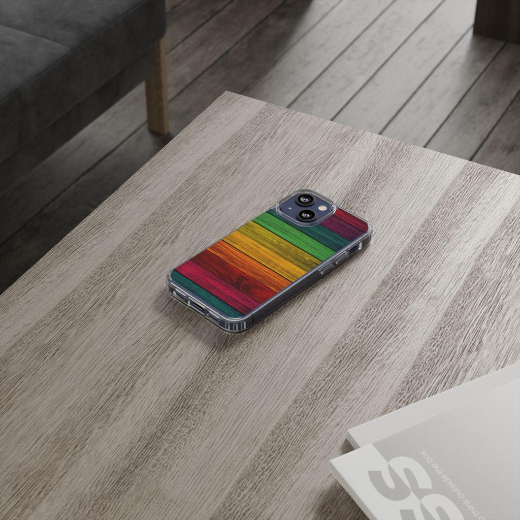Rainbow On Woods Clear Cases
