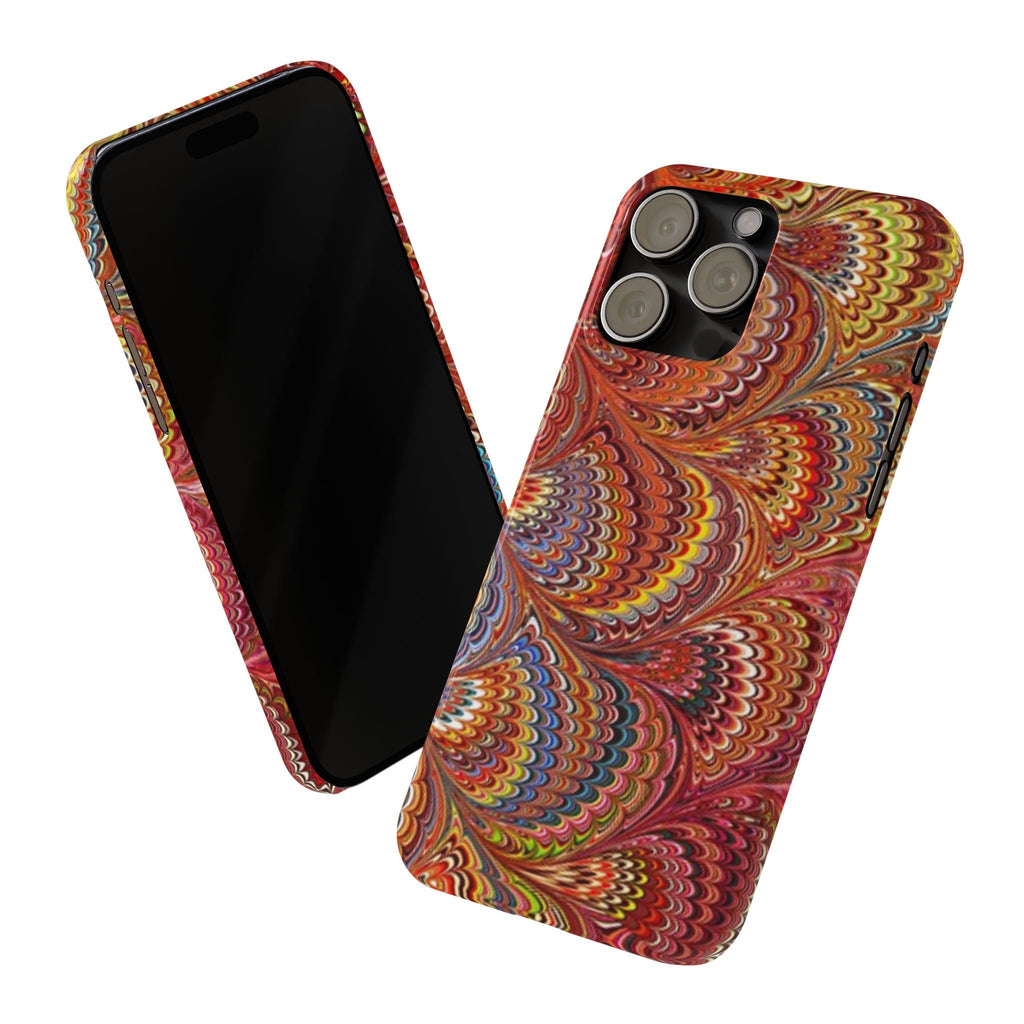 Italian Marbled Design, Red and Blue Pallet
