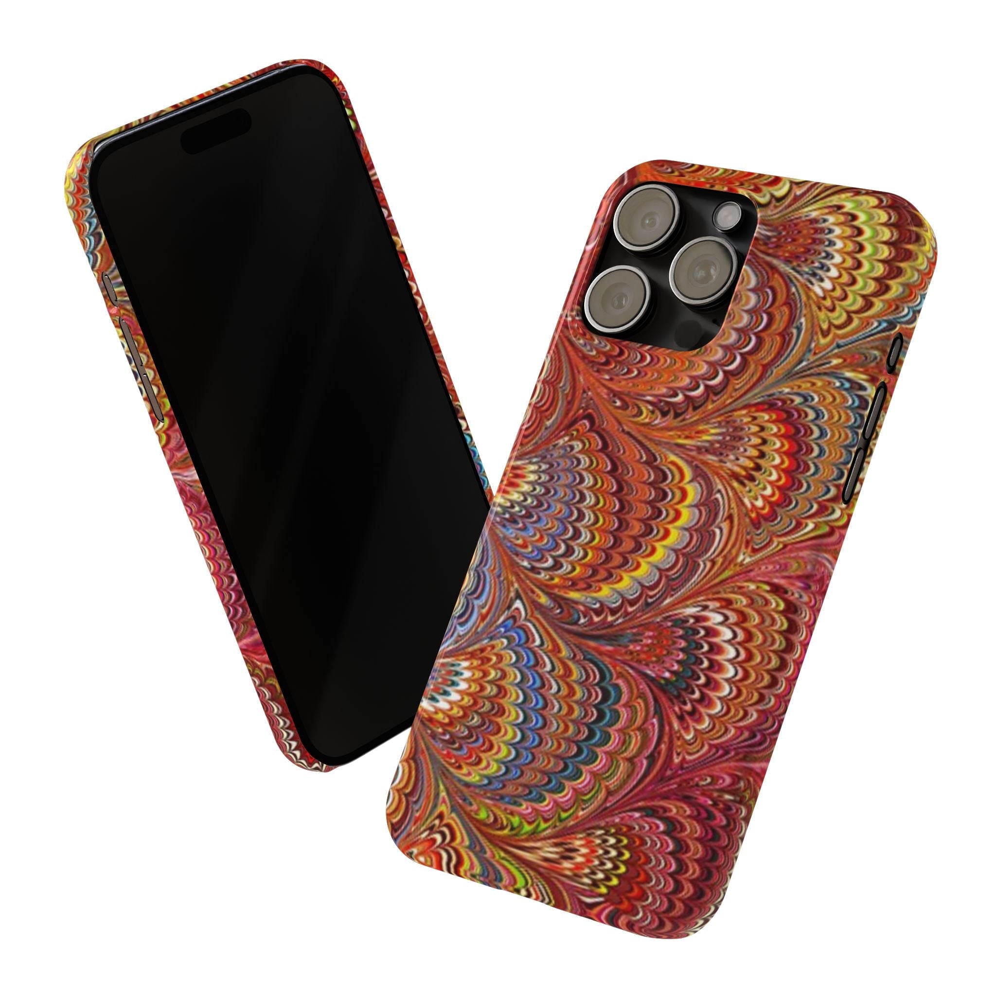 Italian Marbled Design, Red and Blue Pallet