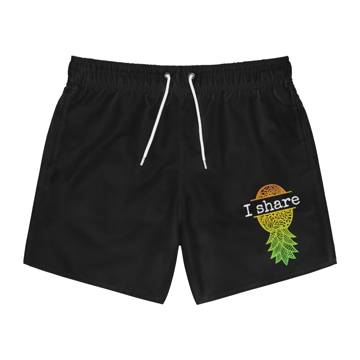 Upside Down Pineapple Mens Swim Trunks