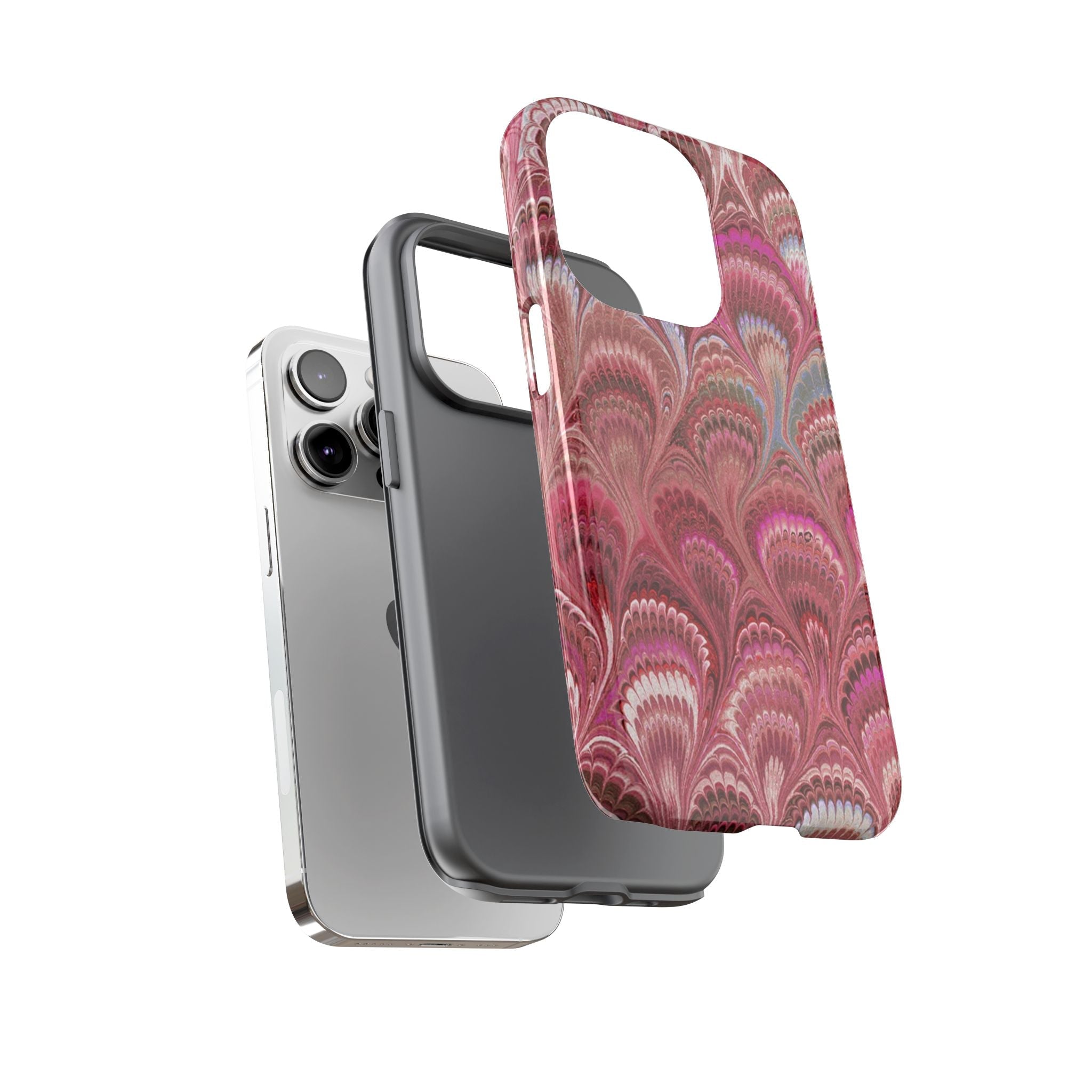 Shades of Pink Marbled Phone Case —  Dual Layer - Tough Protective Phone Cover