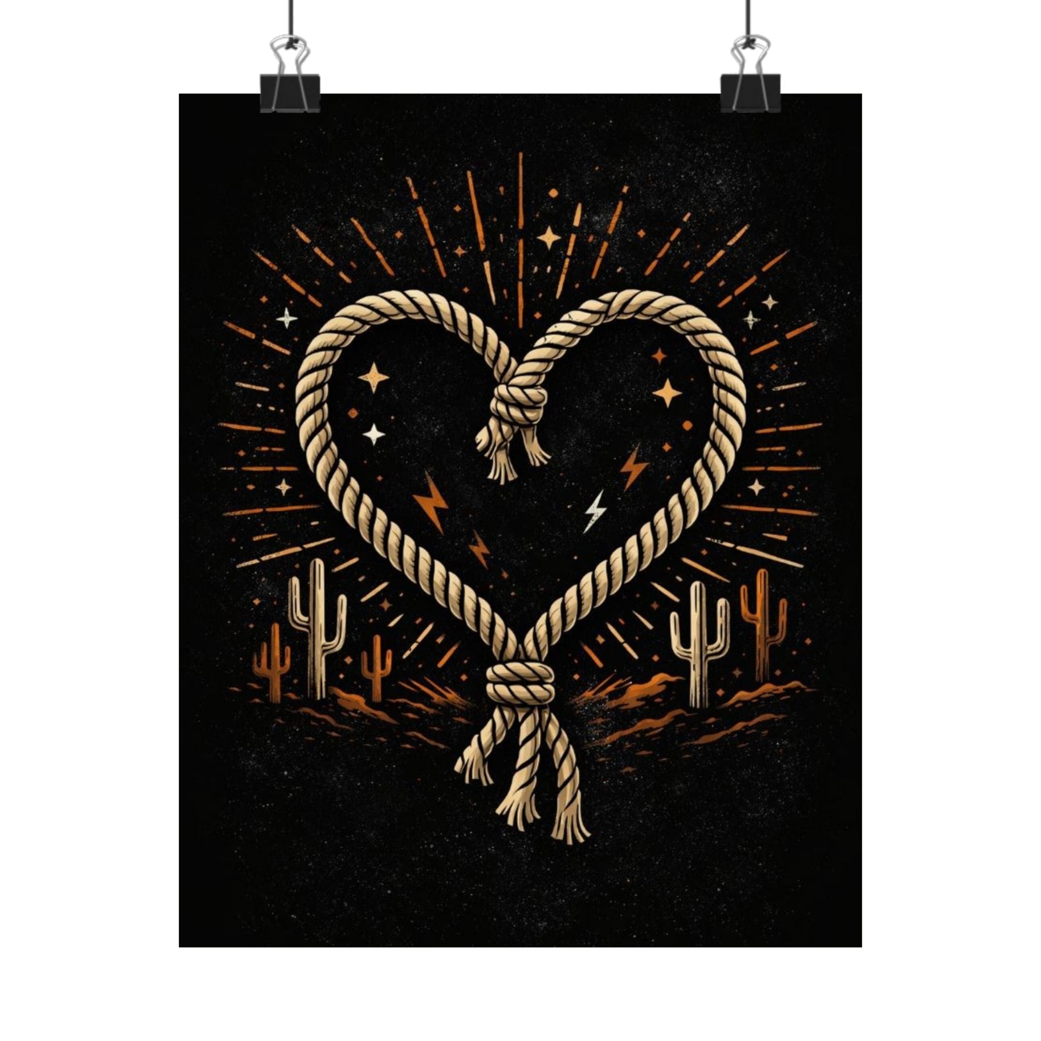 Rope Heart Desert Poster