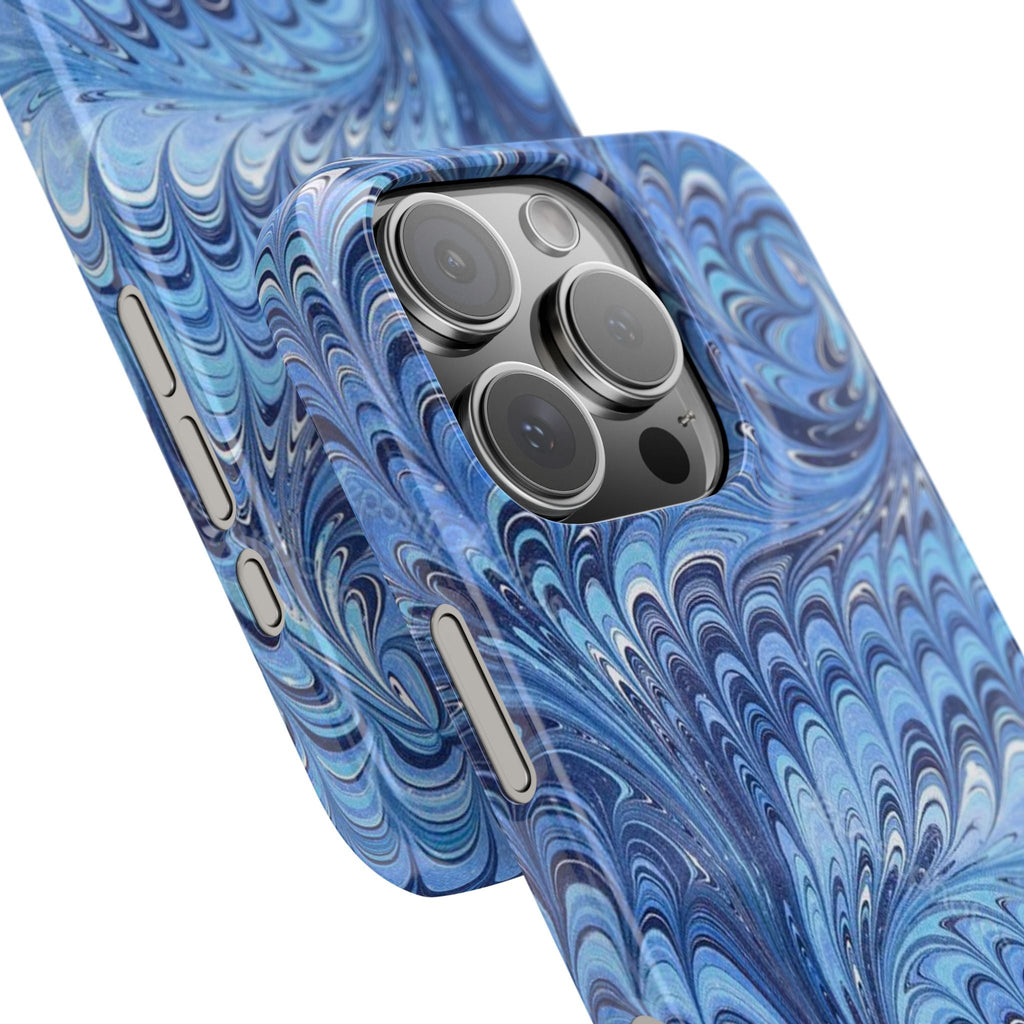Blue and White Italian Marbled Design Phone Case