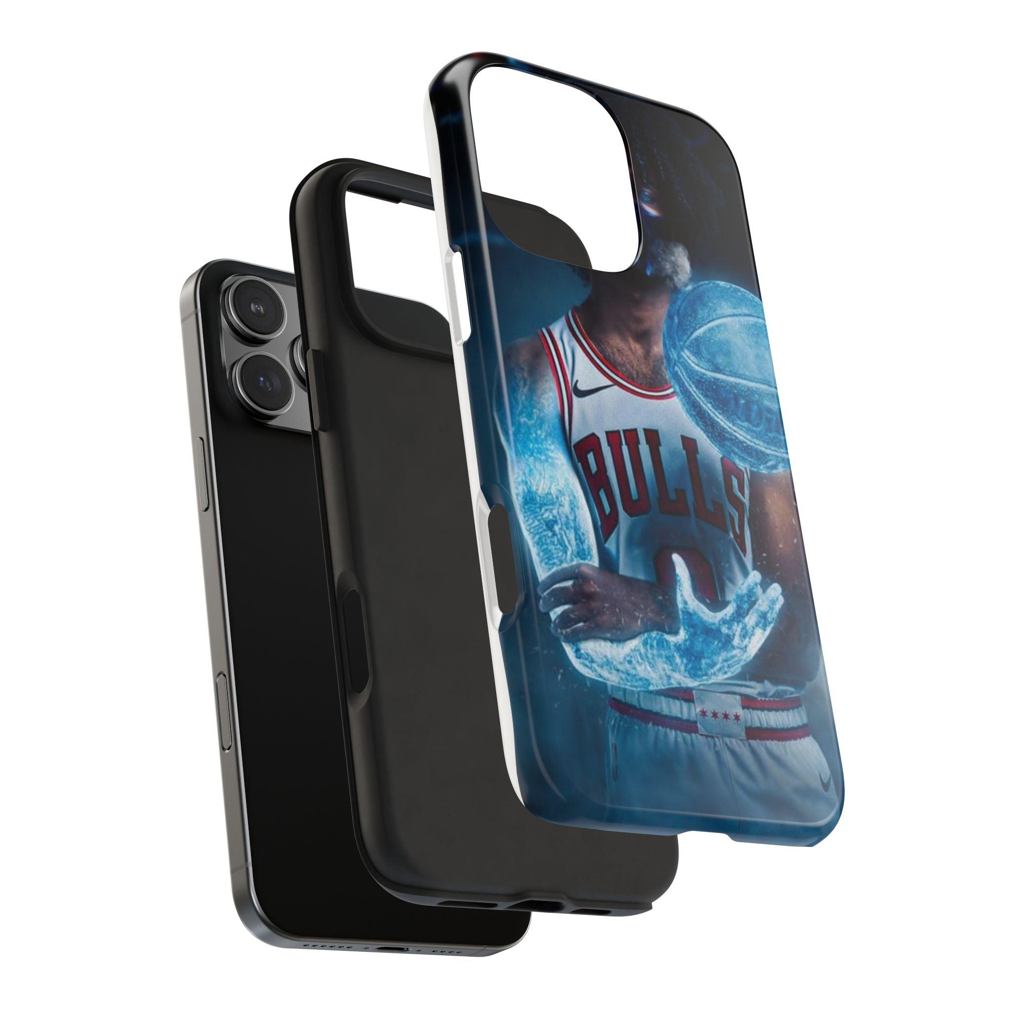 Coby White Chicago Bulls NBA Basketball Printed Tough Phone Case for iPhone & Samsung Galaxy - Dynamic Player Action Design
