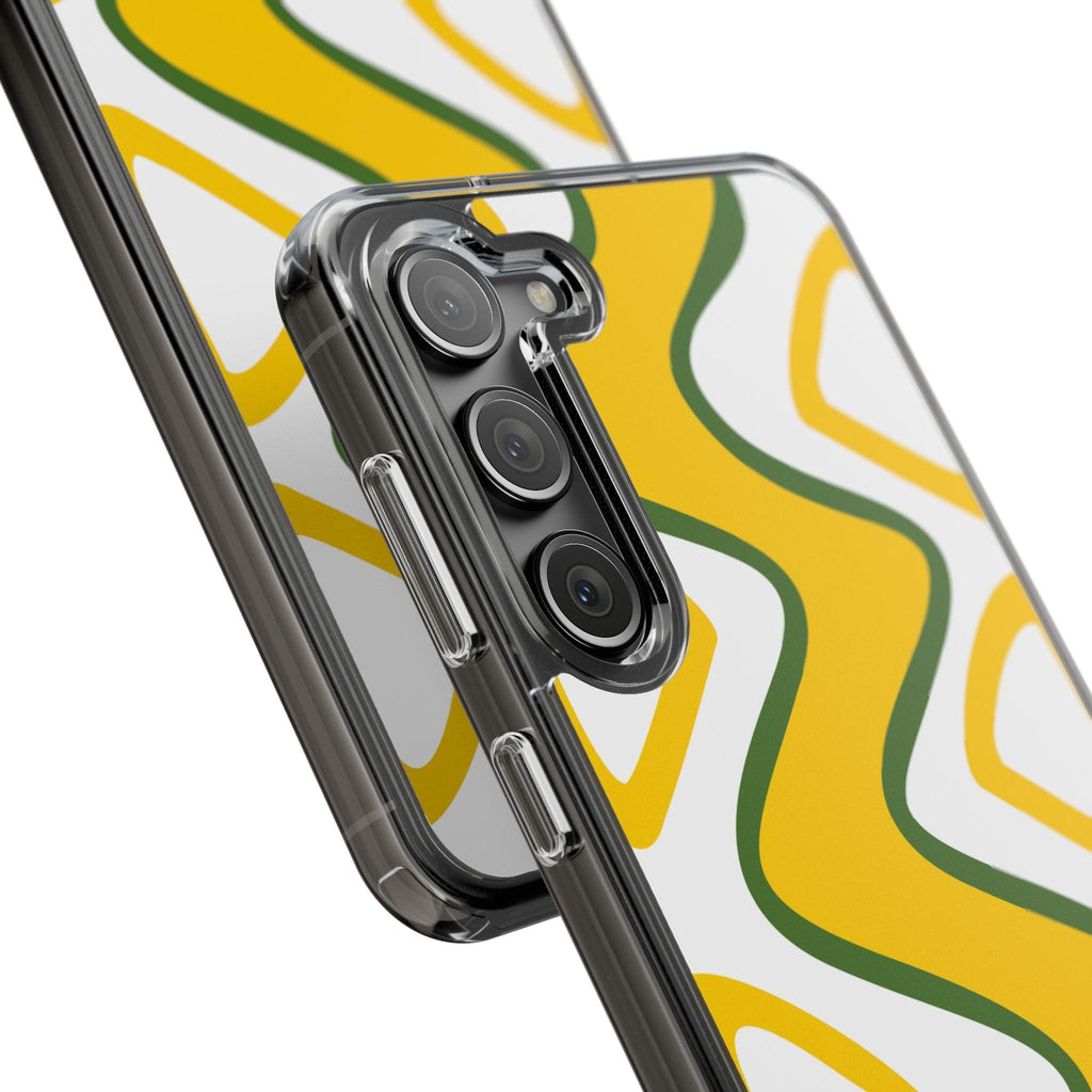 Bright Yellow Abstract With Shape Clear Cases