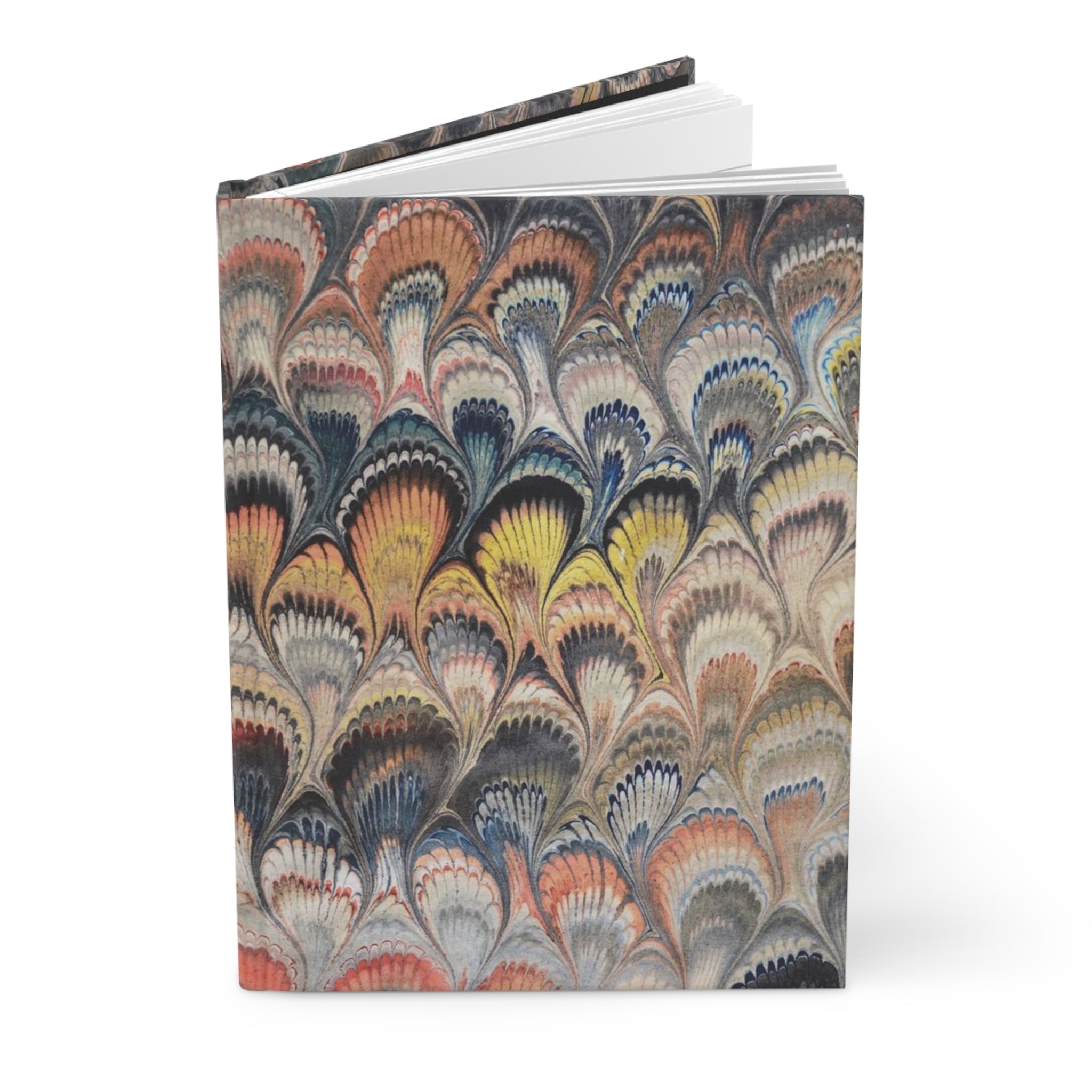 Multi-Color Vintage Italian Marble Hardcover Journal Matte, Hand-Painted Design, Artistic Notebook, Writing Diary, Lined - Unique Gift