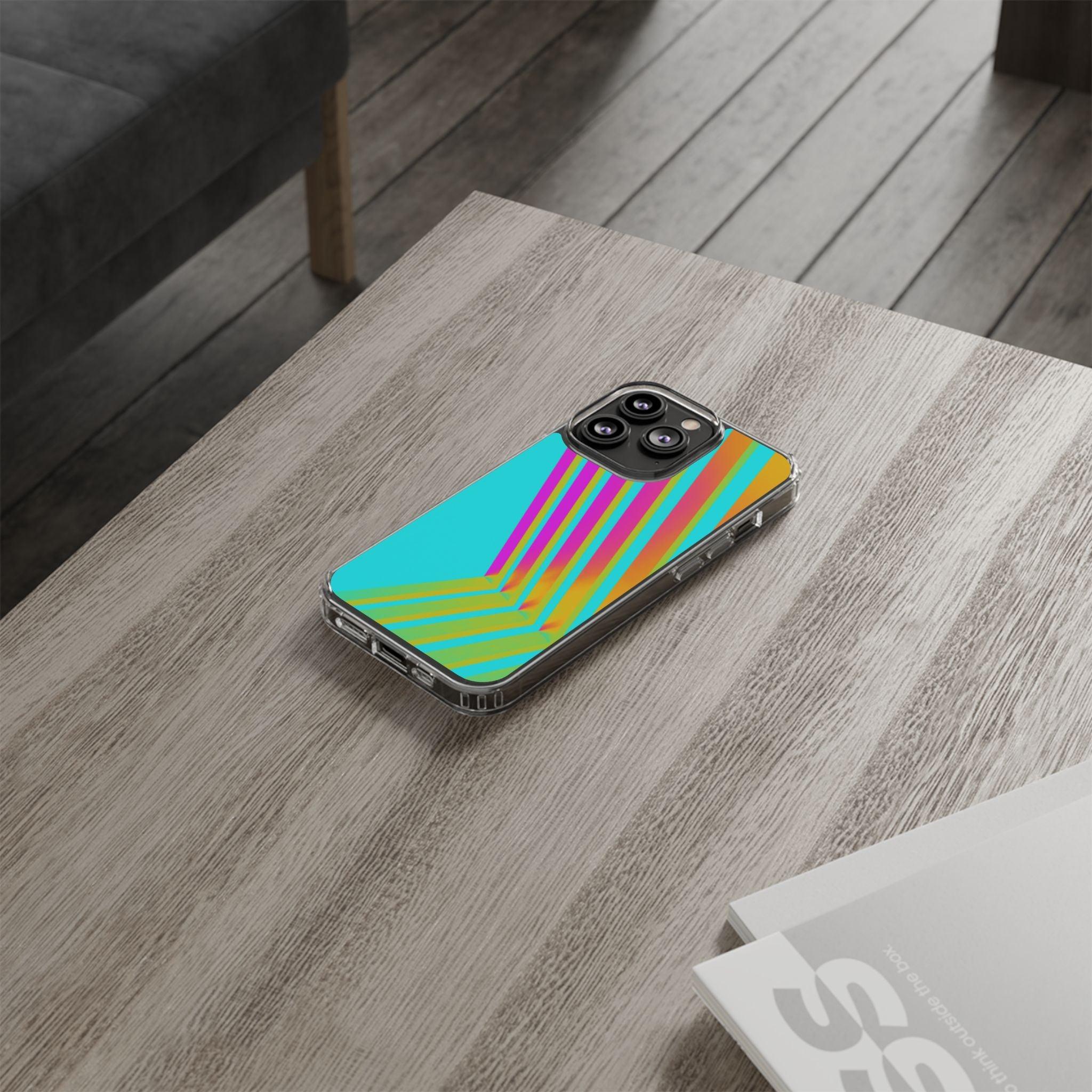 Abstract Pattern With Vibrant Color Clear Cases