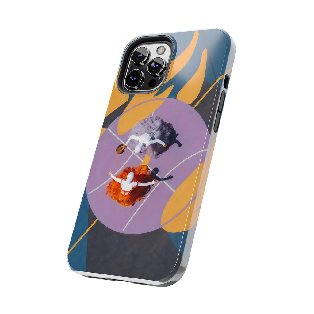 Two Womens Play basket ball Tough Phone Cases