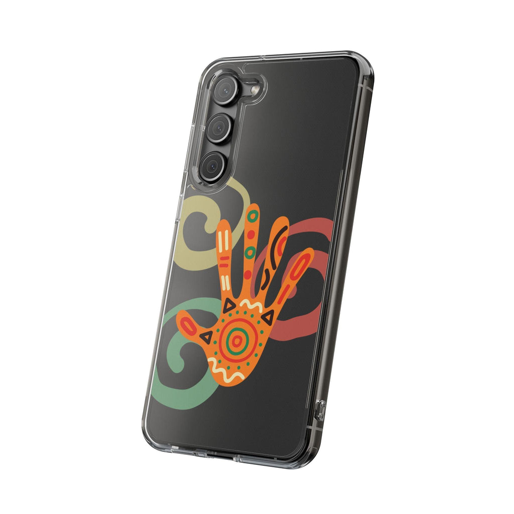 Clear Cases Colorful Hand Print design
