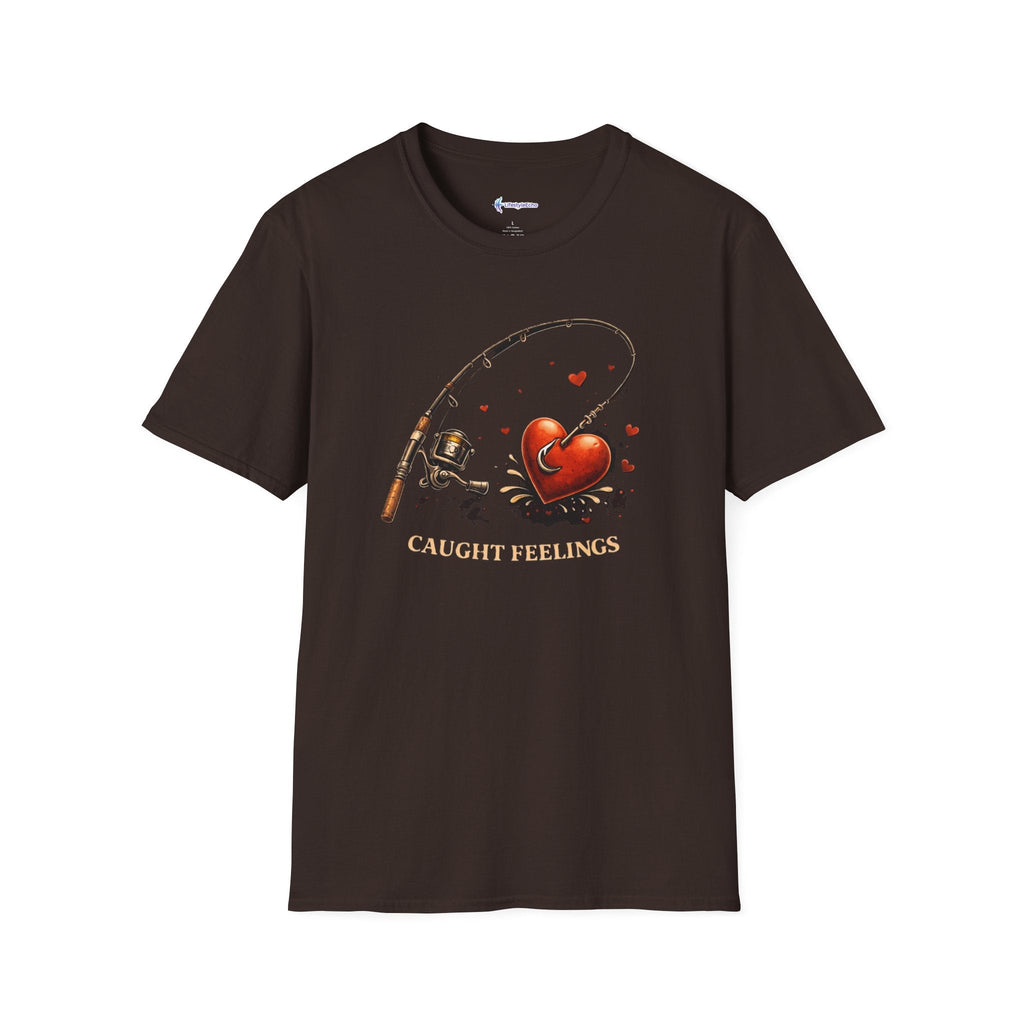 Caught Feelings Fishing Valentine T-Shirt