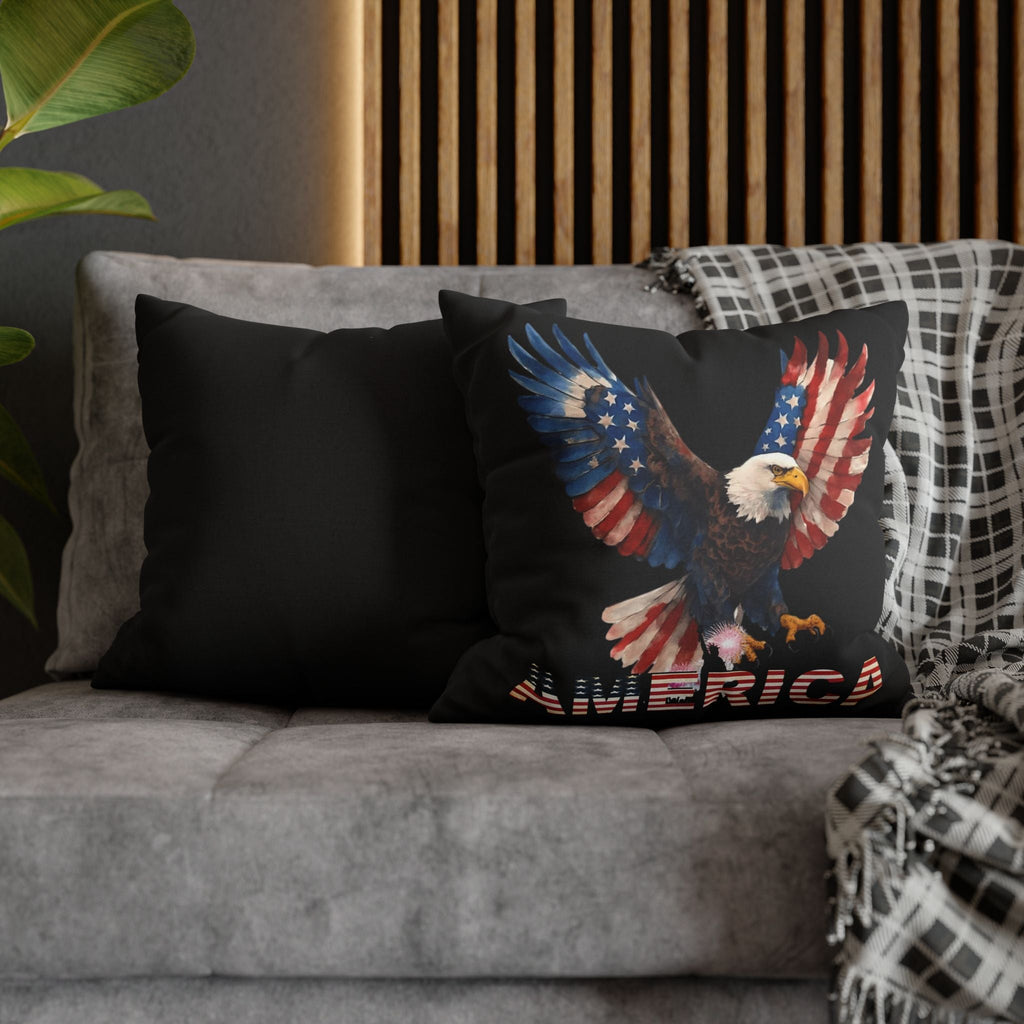 Patriotic Eagle Throw Pillowcase