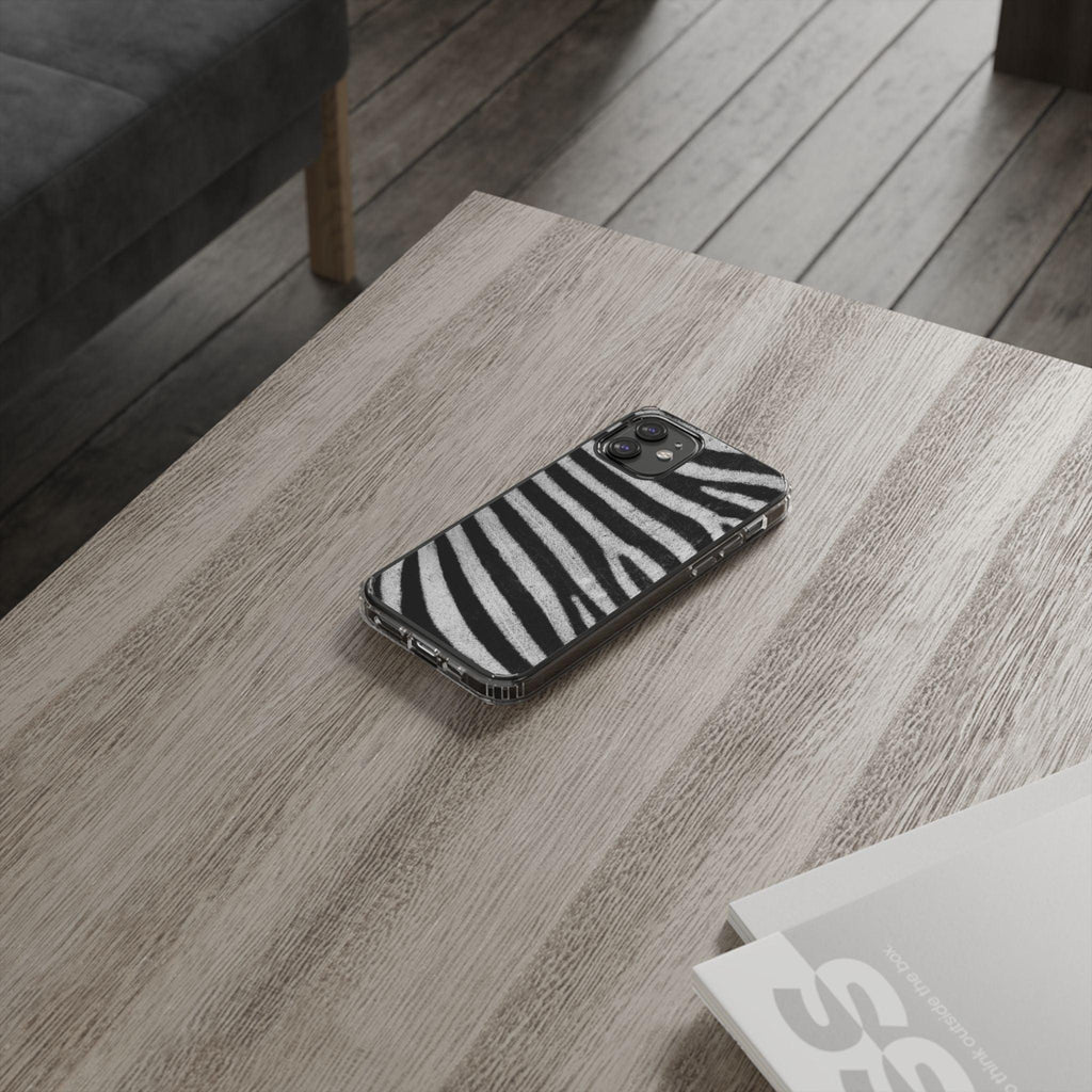 Clear Cases Black and White Zebra Stripes