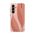 Samsung Tough Phone Case Blush Waves in Warm Earth Tones