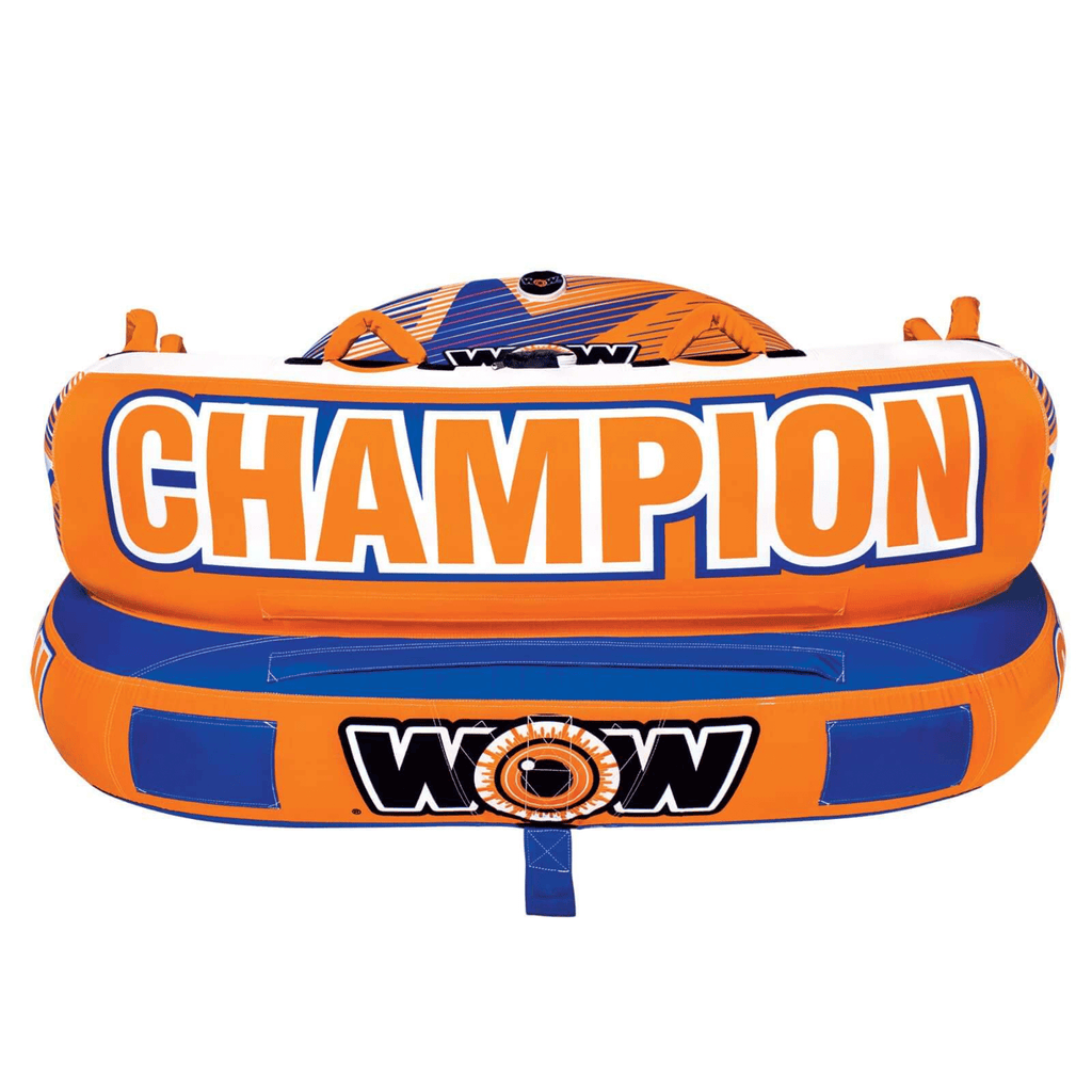 WOW Watersports Champion 2-Person Towable with EZ-Up Nose for Minimal Drag and Footrest