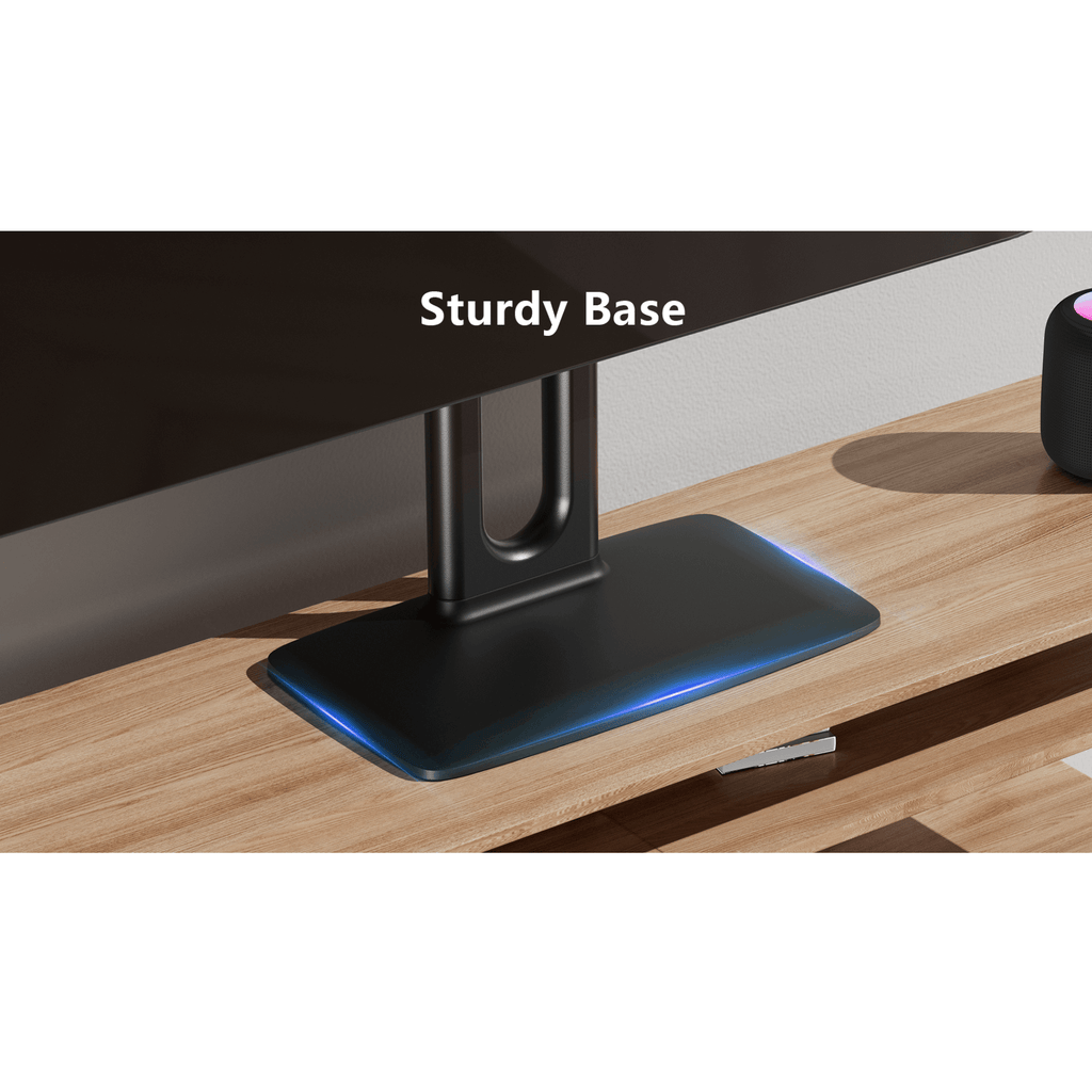 ErgoAV Tabletop TV Stand with Swivel for up to 86" TVs with Storage Compartment