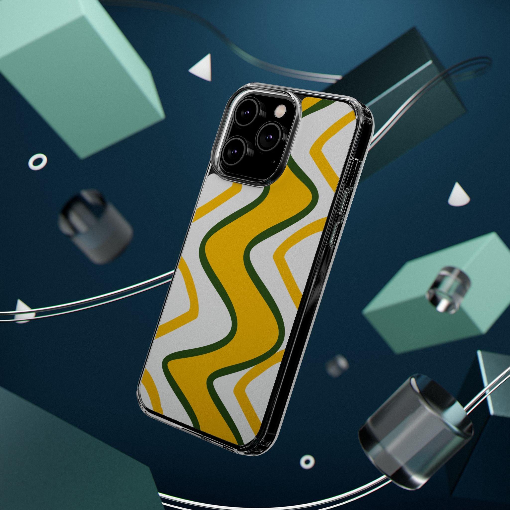 Bright Yellow Abstract With Shape Clear Cases