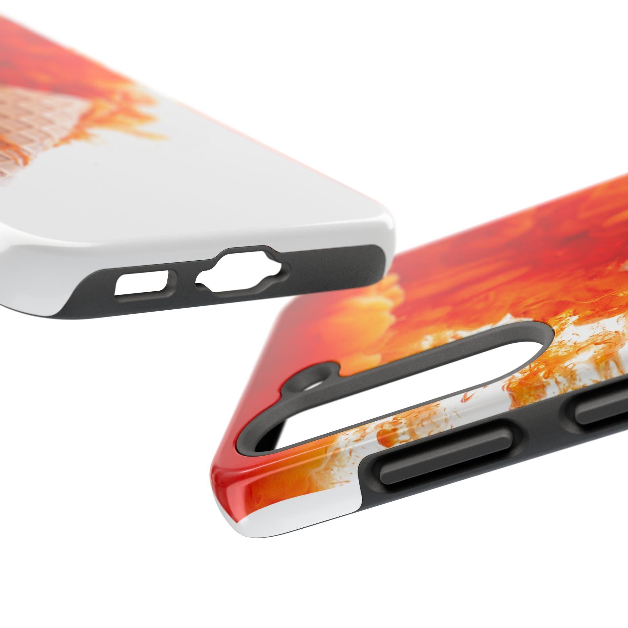 Ice Cream With Flame Of Colors Tough Phone Cases