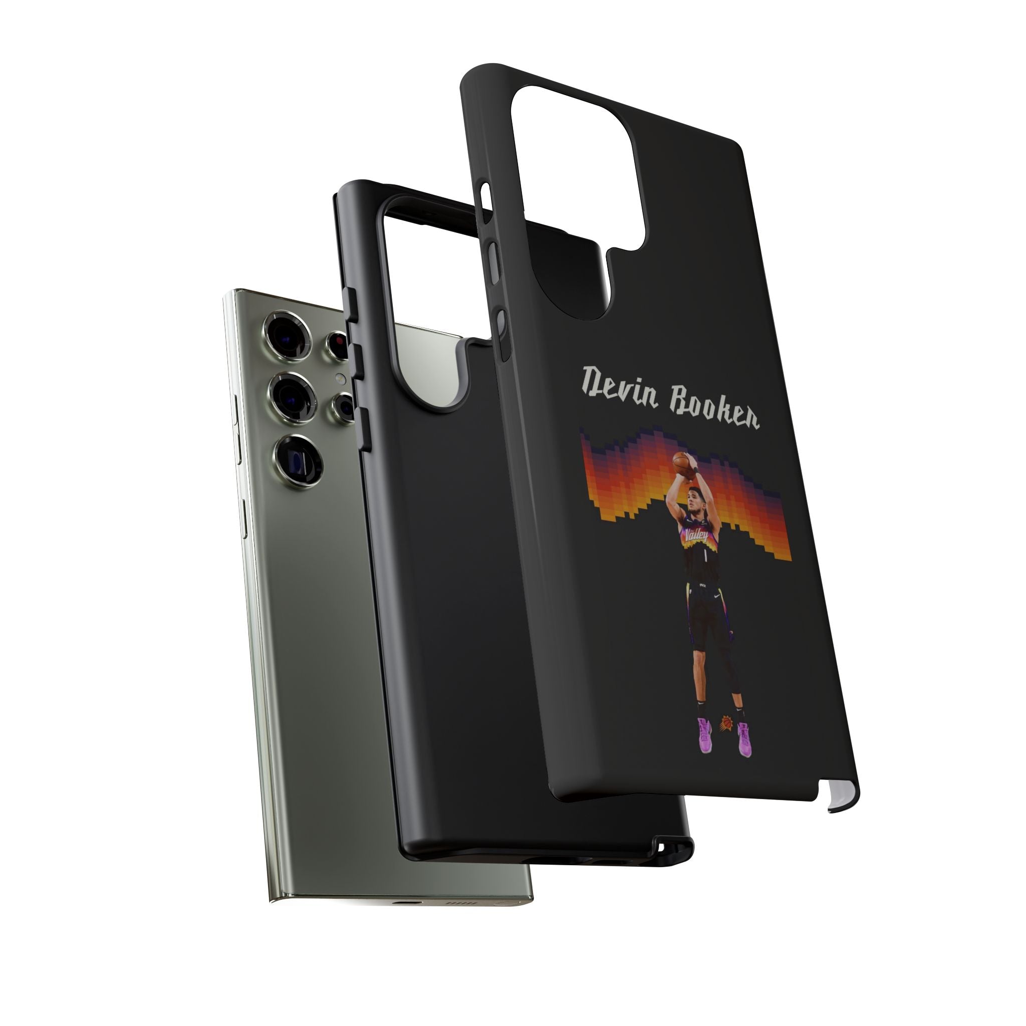 Devin Booker Precision Blaze Series – Dual-Layer ShockGuard Protection | Fits iPhone 8–16 Pro Max & Samsung Galaxy S10–S25 Ultra