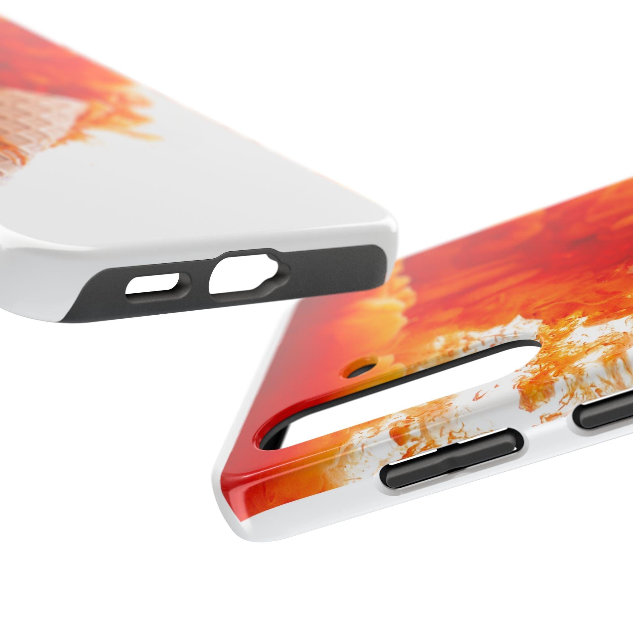 Ice Cream With Flame Of Colors Tough Phone Cases