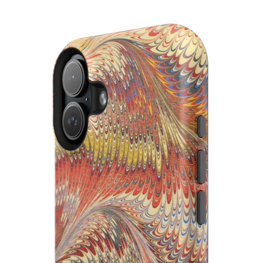 Rust and Gold Italian Vintage Marble Design Durable Phone Case for Apple + Samsung