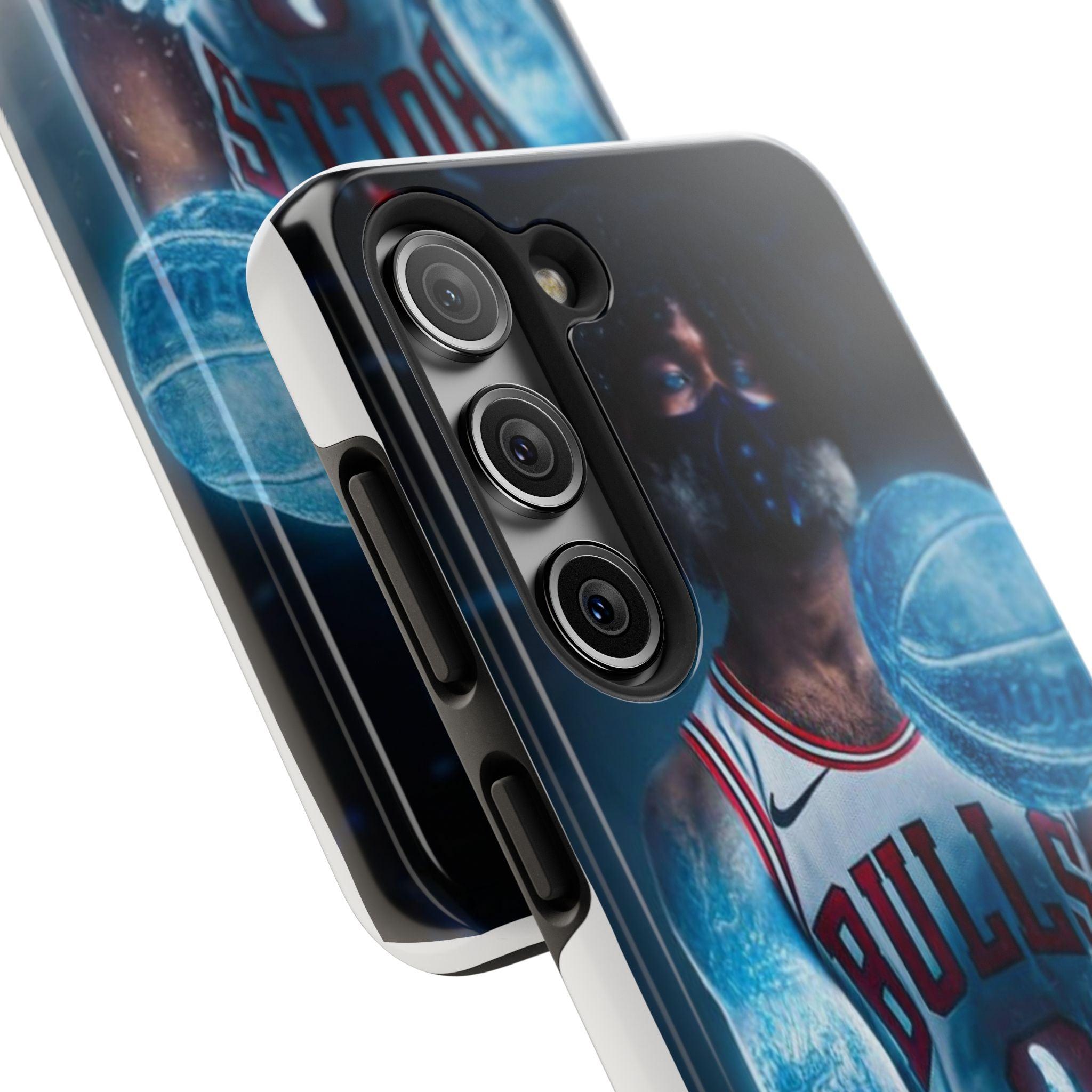 Coby White Chicago Bulls NBA Basketball Printed Tough Phone Case for iPhone & Samsung Galaxy - Dynamic Player Action Design