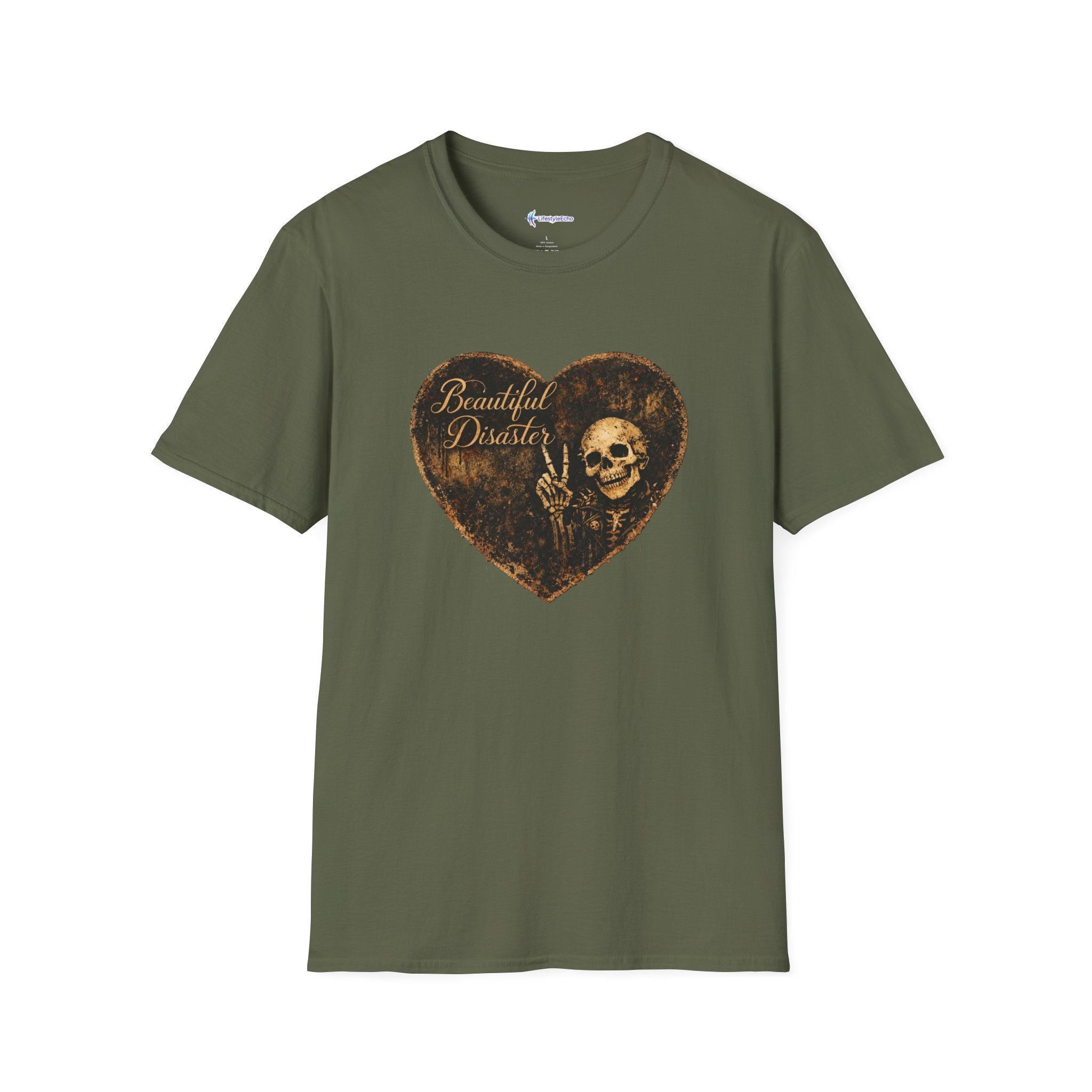 Beautiful Disaster Heart T-Shirt — Heart Graphic 'Beautiful Disaster' Tee