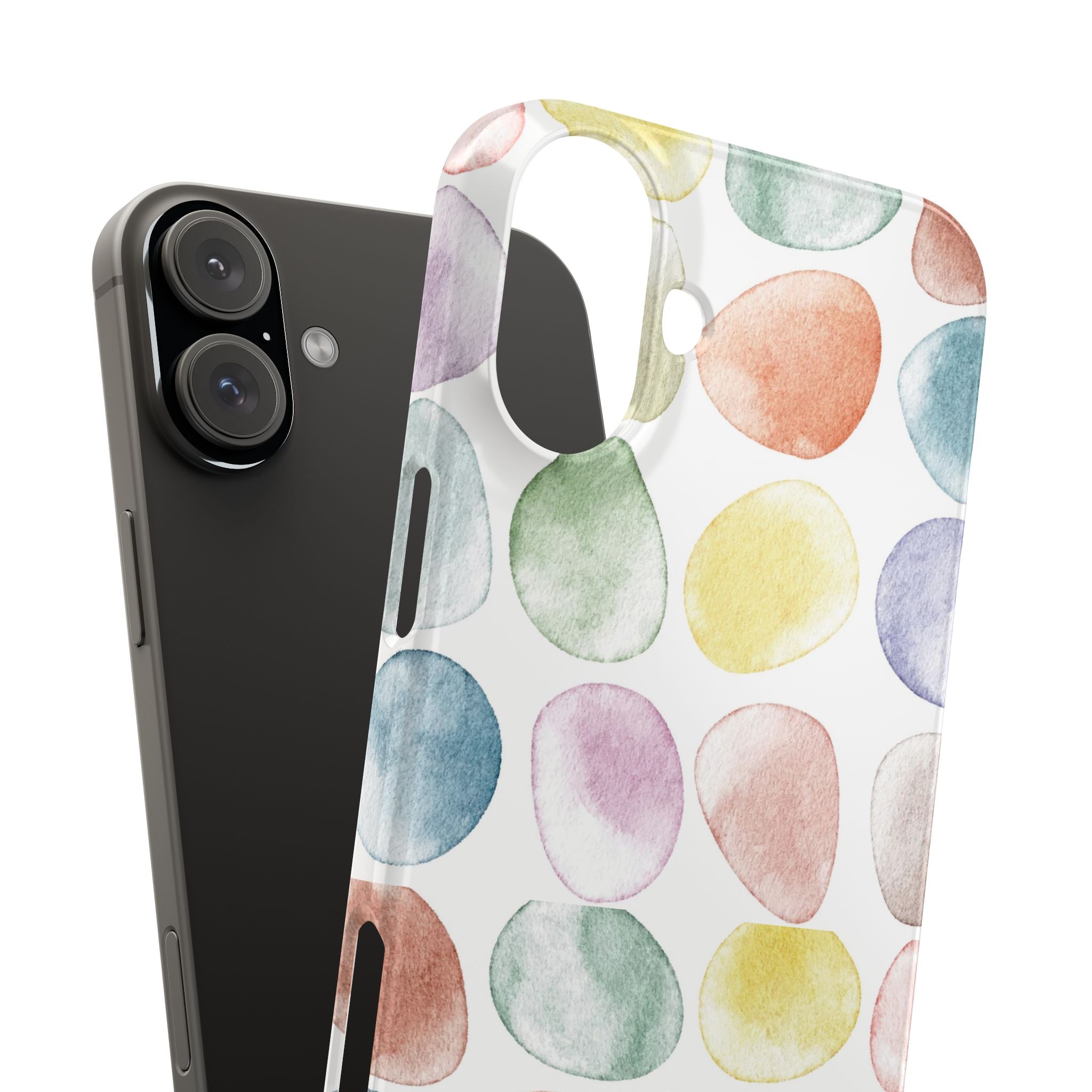 Colorful Watercolor Organic Circle iPhone 17 + many models Phone Cases