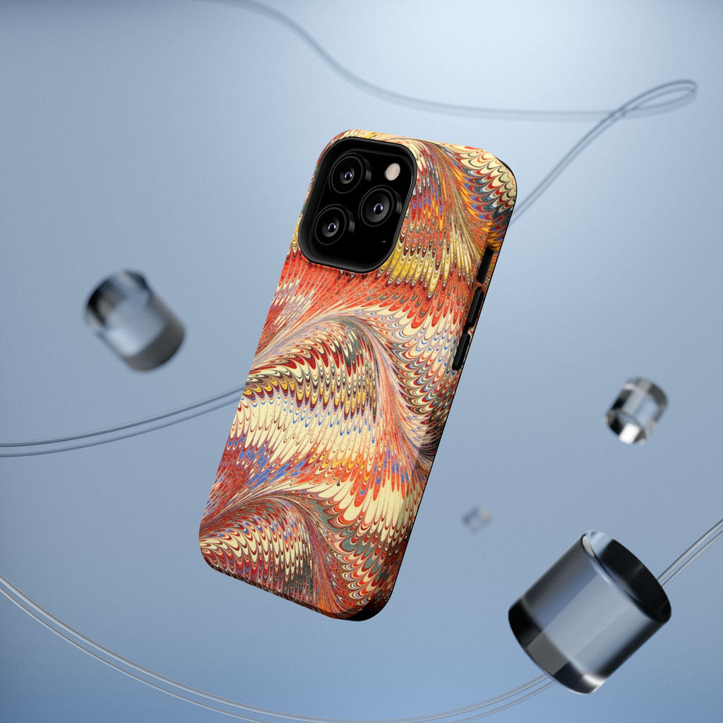 Rust and Gold Italian Vintage Marble Design Durable Phone Case for Apple + Samsung