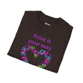 Print It Your Way Heart T-Shirt — Colorful Drip Heart Graphic Tee