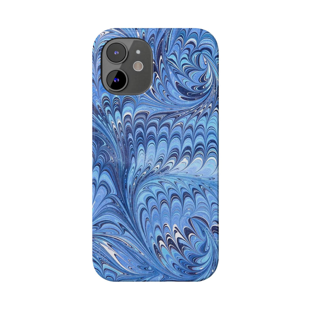 Deep Blue Italian Marbled Design Pallet Phone Case