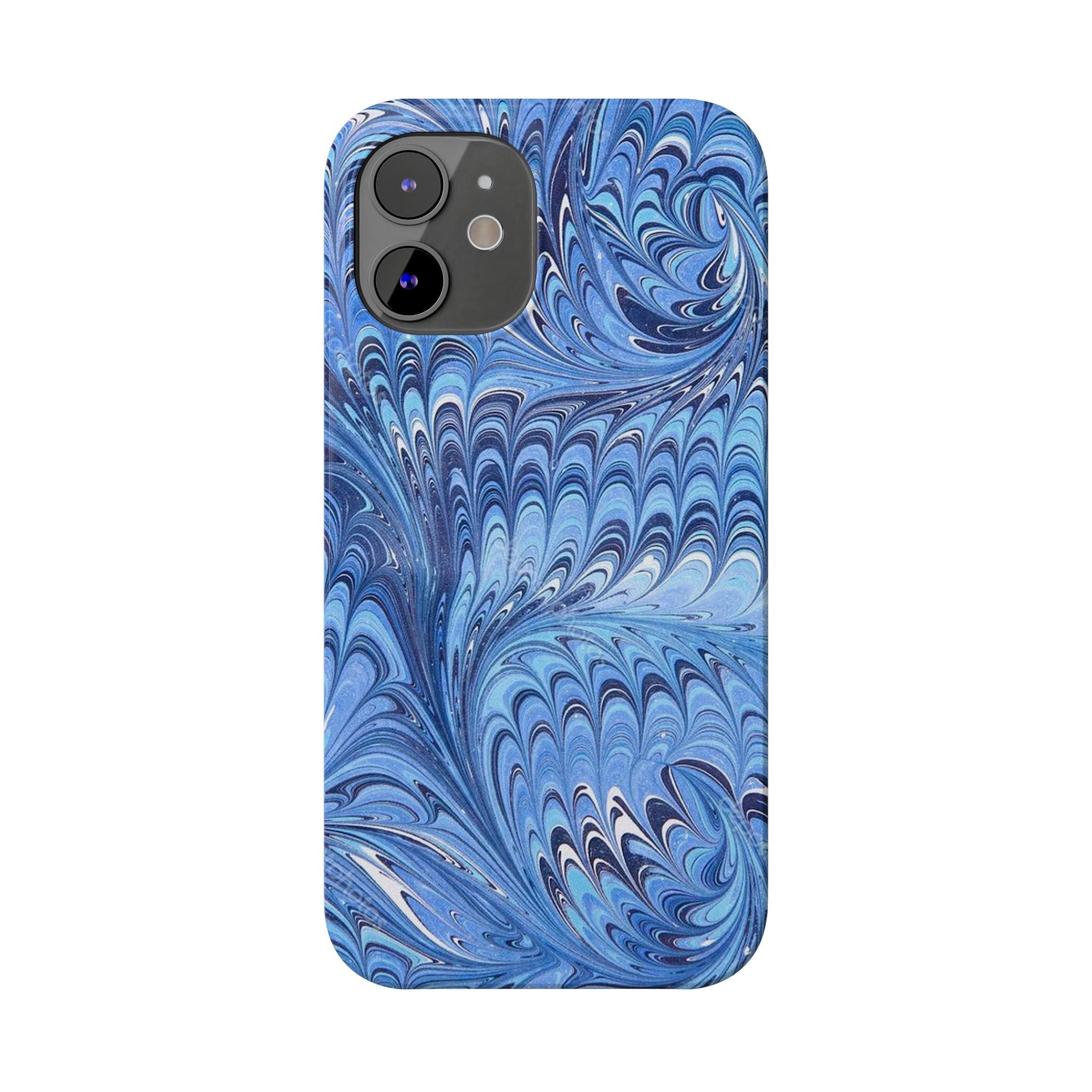 Deep Blue Italian Marbled Design Pallet Phone Case