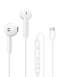 USB-C Wired Earbuds with Mic — Type C Headphones for iPhone 17e/17/16/15 Pro Max, Samsung Galaxy & All USB-C Devices