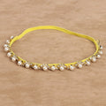 Children's headband with pearls and flowers